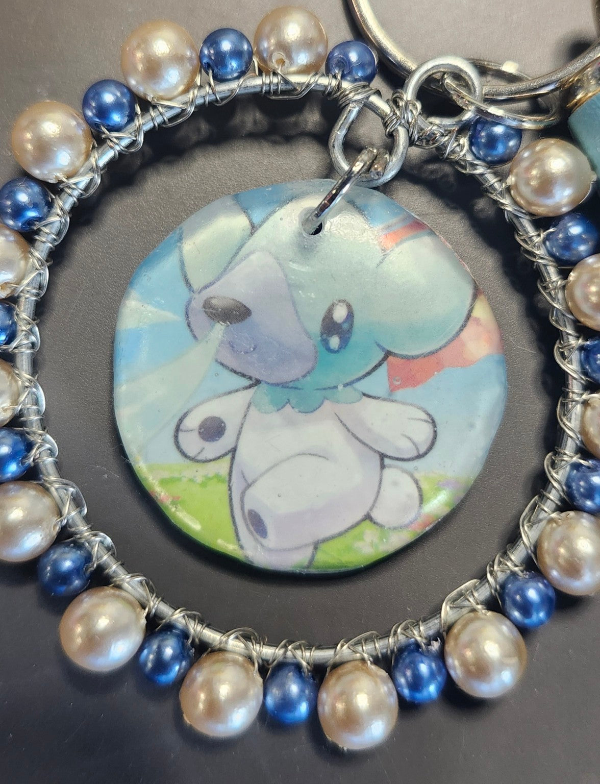 Cubchoo Winter Charm | Blue Beaded Tassel Bag Charm