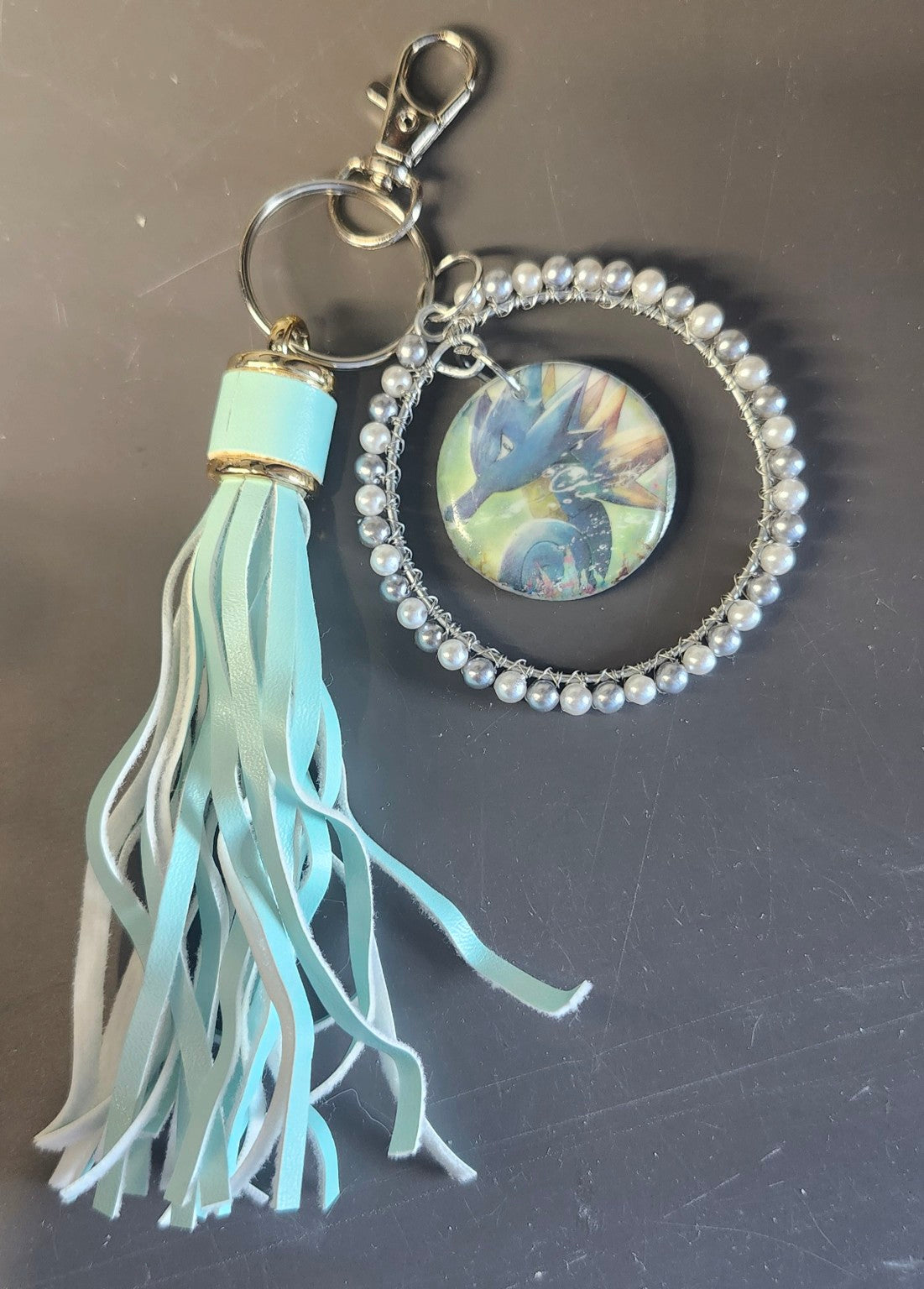 Seadra Ocean Charm | Pearl Beaded Tassel Bag Charm
