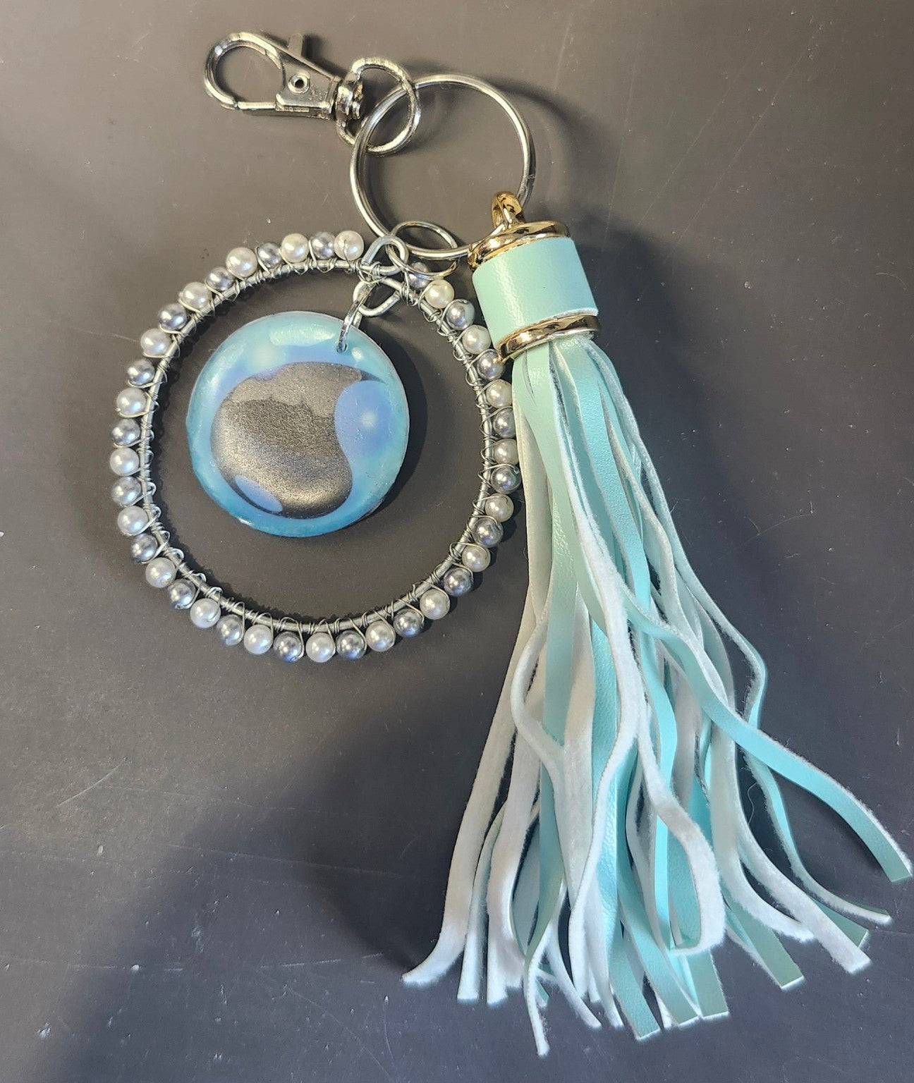 Seadra Ocean Charm | Pearl Beaded Tassel Bag Charm