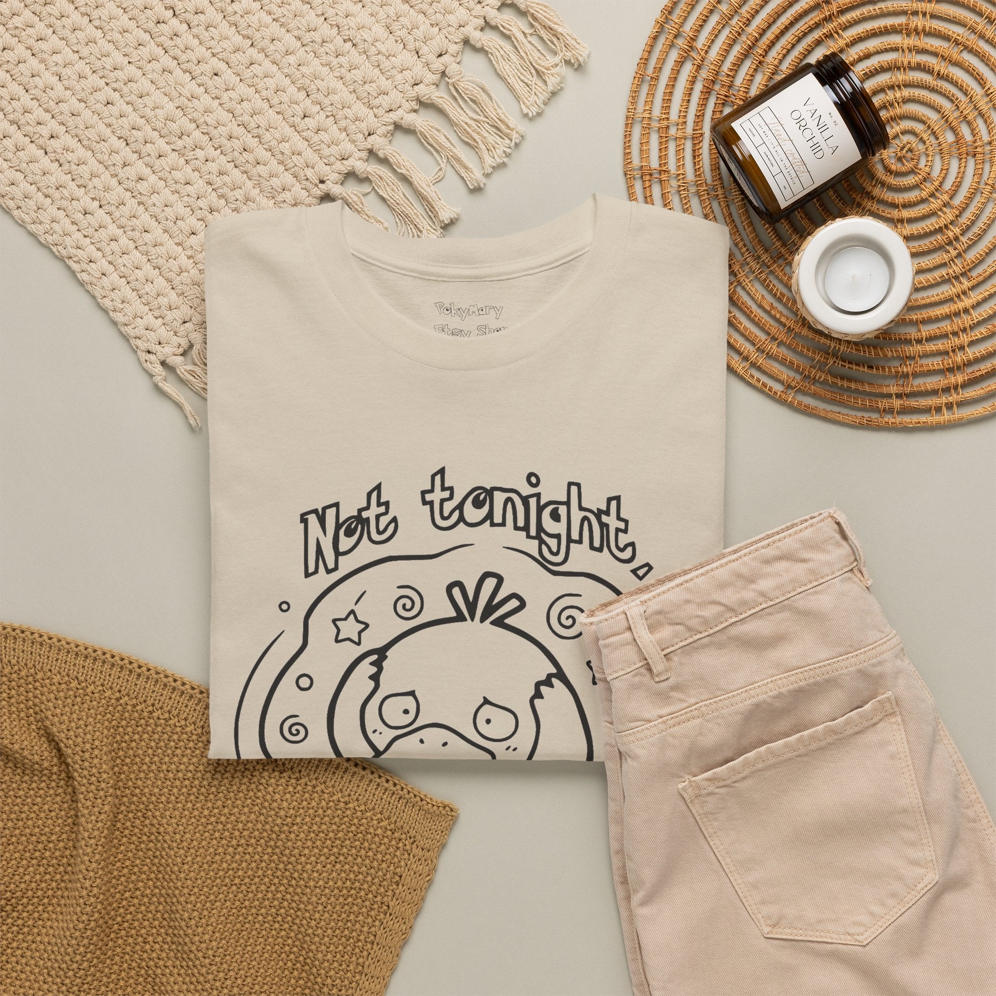 Duck Not Tonight I Have a Headache T-shirt funny kawaii duck illustration Shirt For Wife Or Girlfriend Gift