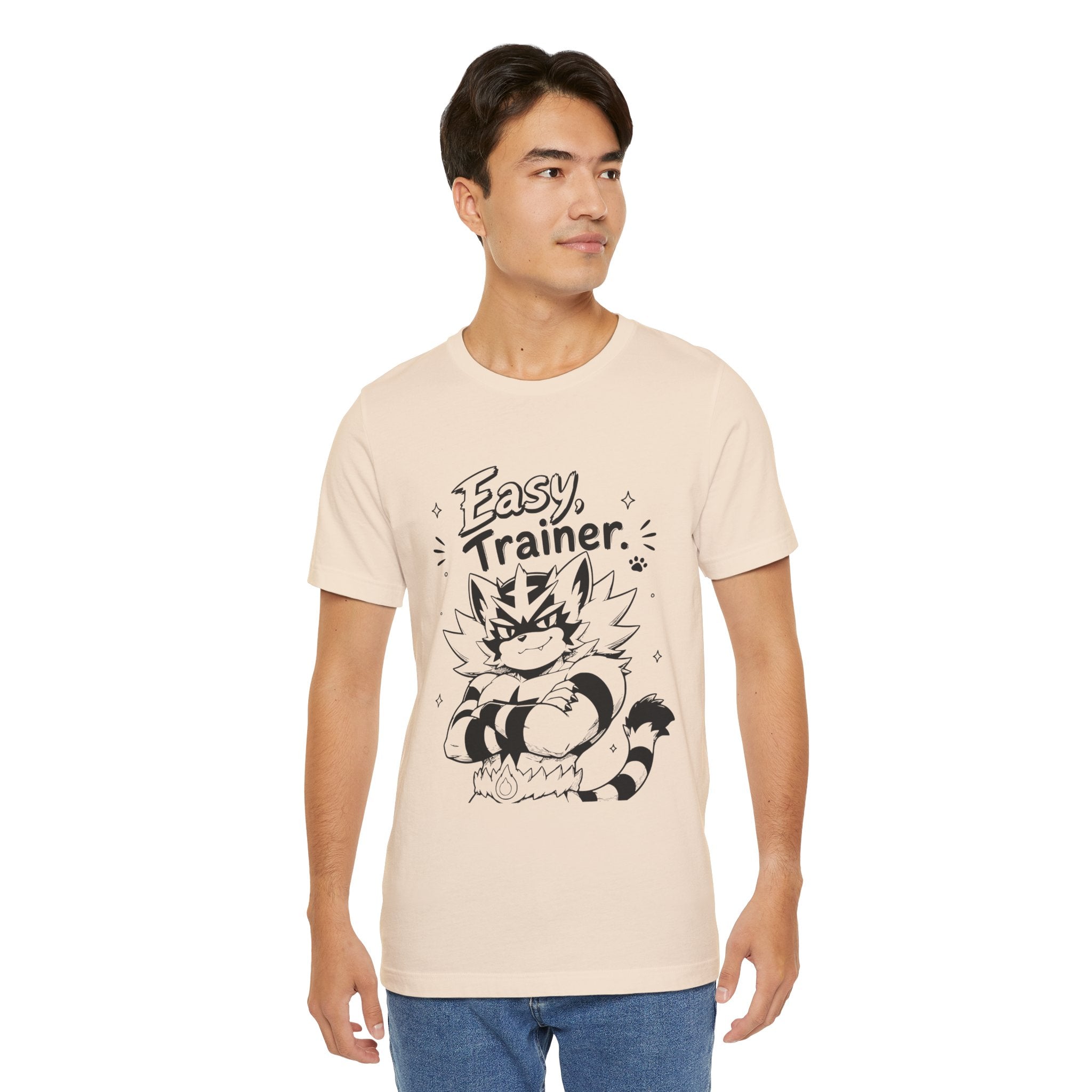 Easy Trainer Easy tiger illustration T-Shirt | cartoon wrestling funny cat graphic tee