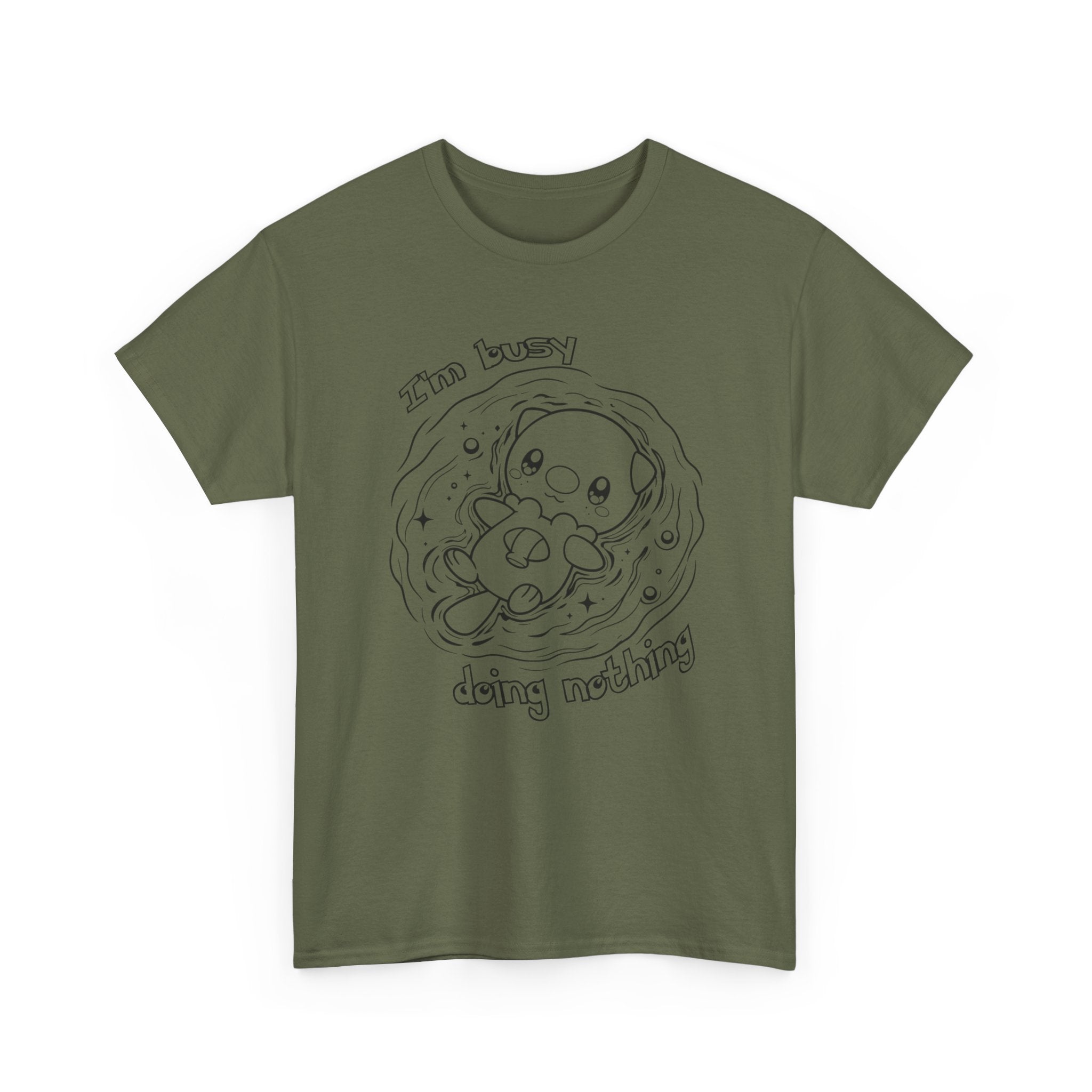 Otter Busy Doing Nothing Funny Quote T-Shirt Cute Otter Swimming Adorable Animal