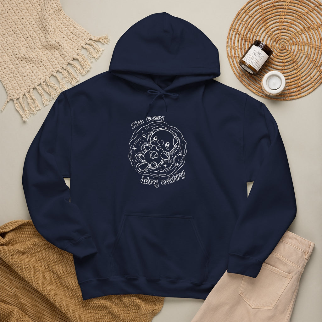 Otter Busy Doing Nothing Otter Hoodie | Cute Swimming Animal Graphic