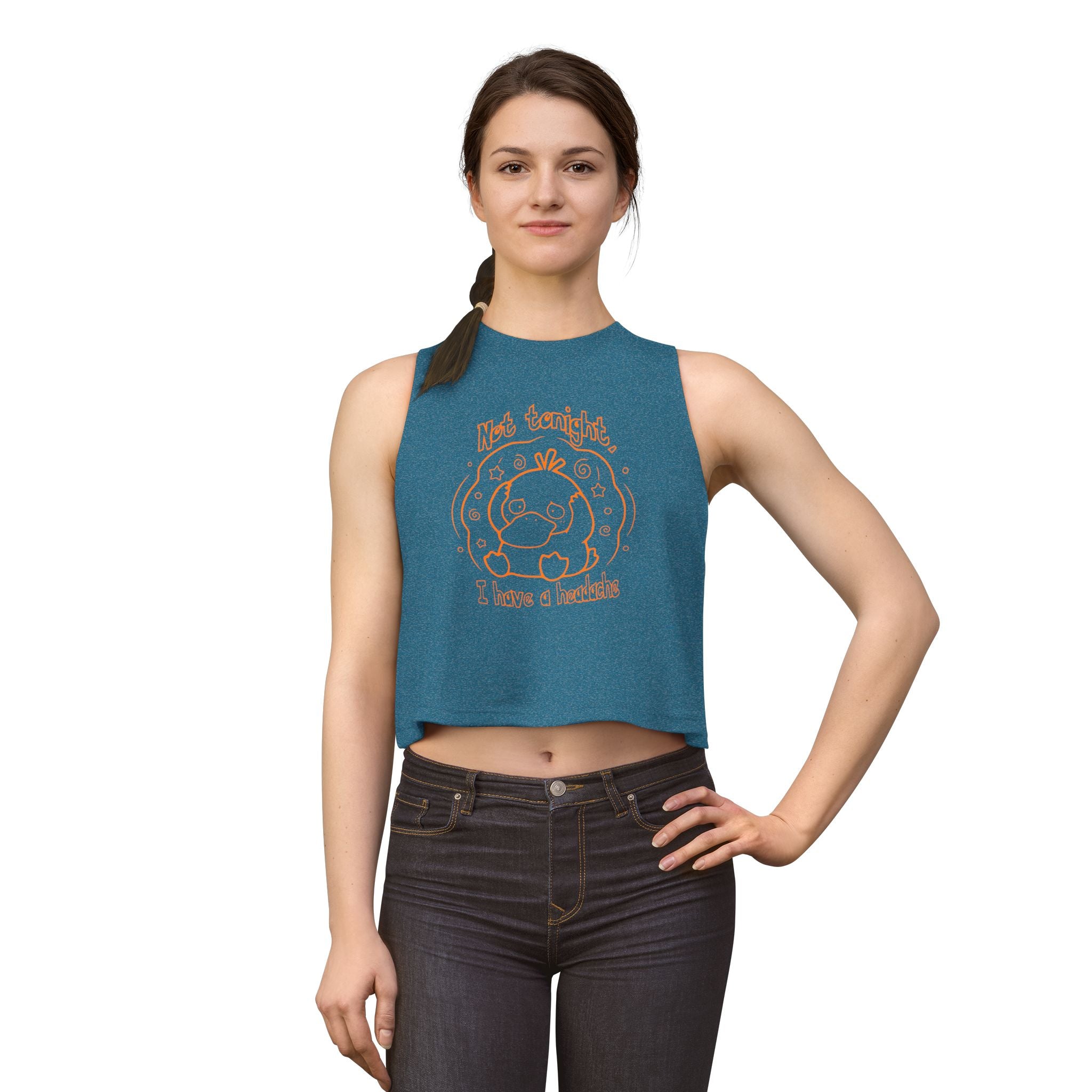 Duck Not Tonight I Have a Headache tank top funny kawaii duck illustration For Wife Or Girlfriend Gift