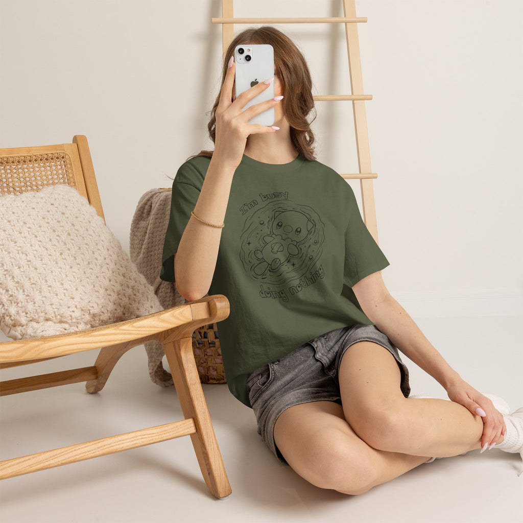 Otter Busy Doing Nothing Funny Quote T-Shirt Cute Otter Swimming Adorable Animal