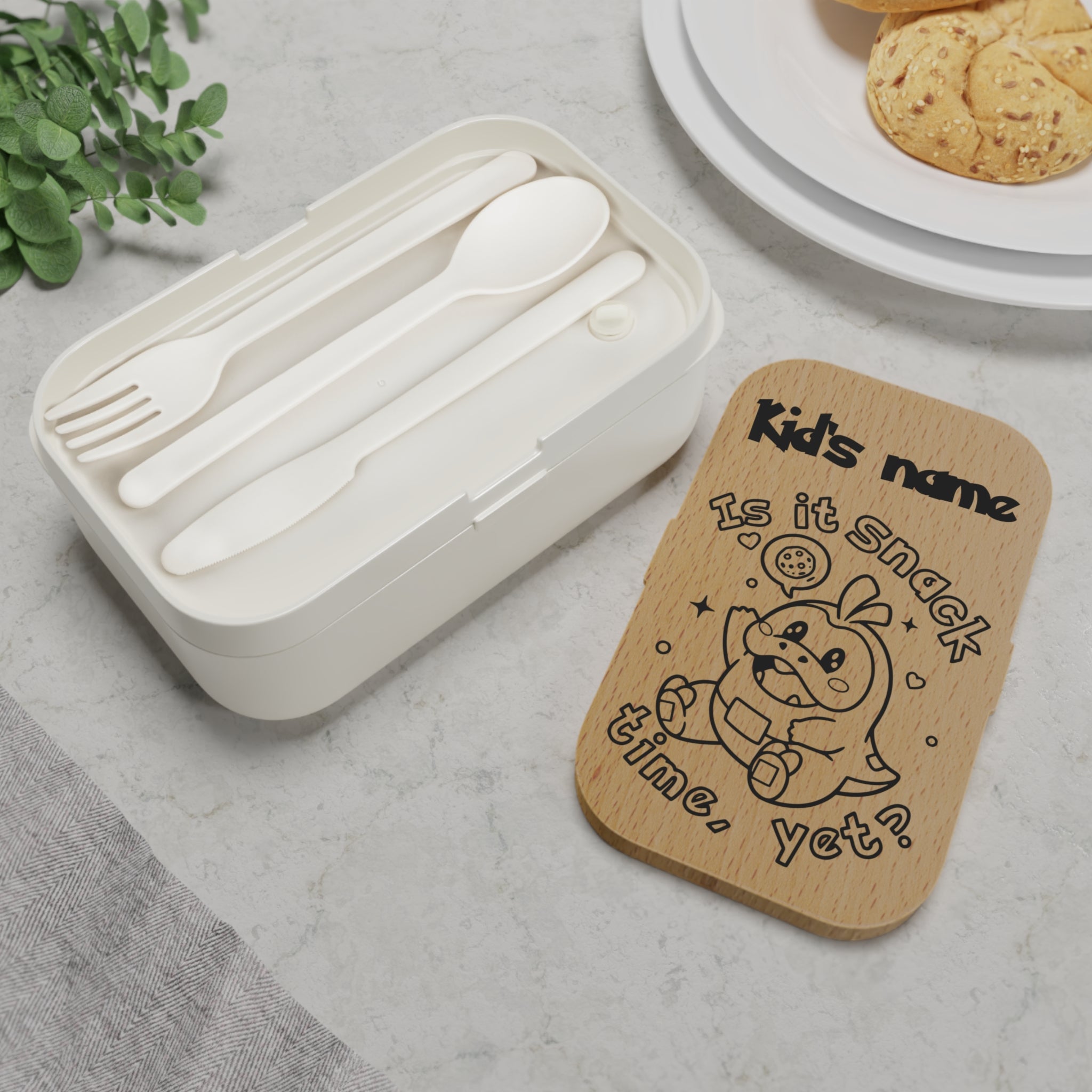 Name Personalized Bento Box — Fuecoco-inspired