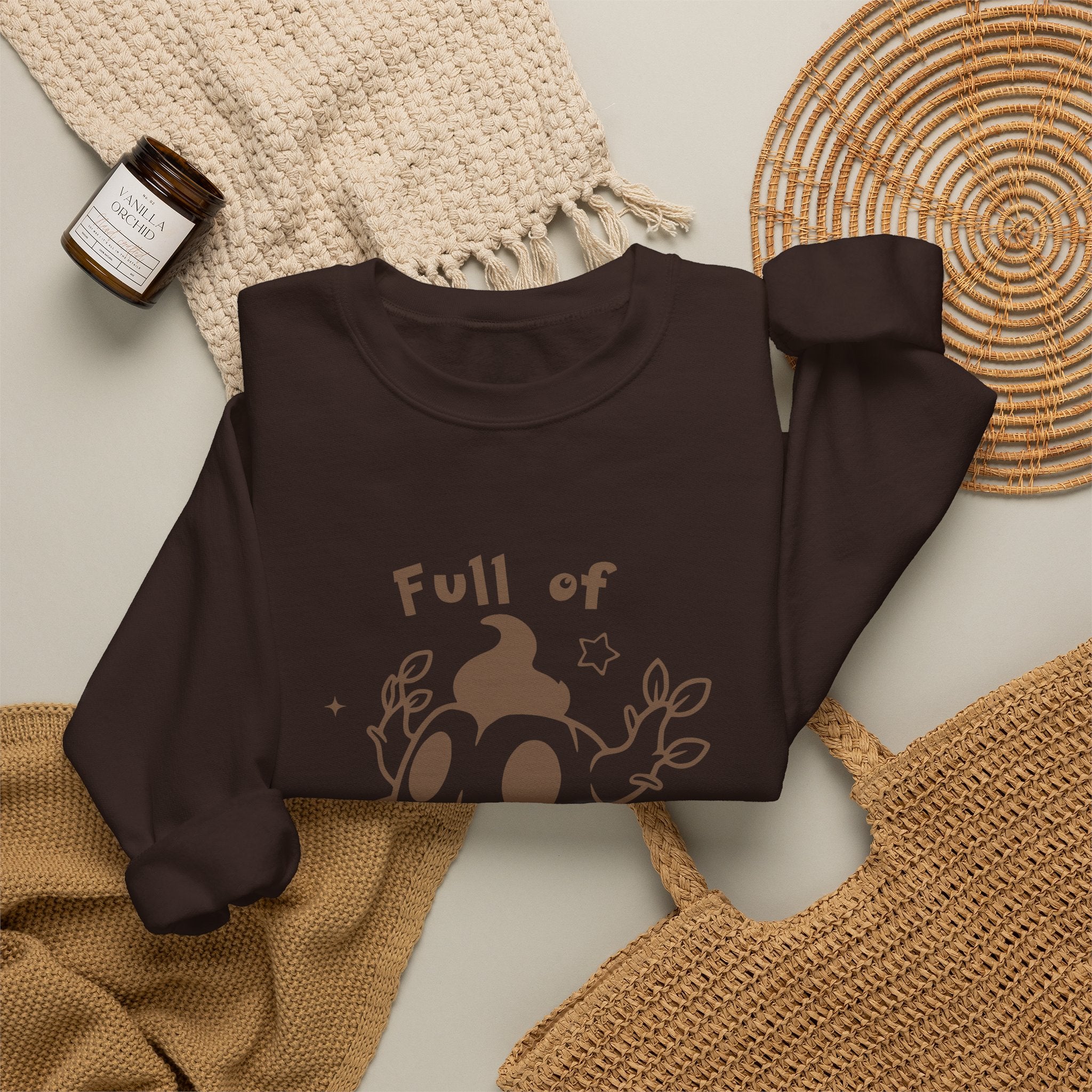Full of Mischief Sweatshirt | Cute Halloween Ghost Crewneck | Cozy Fall Sweatshirt | Geek Autumn Sweater | Kawaii Spooky Apparel