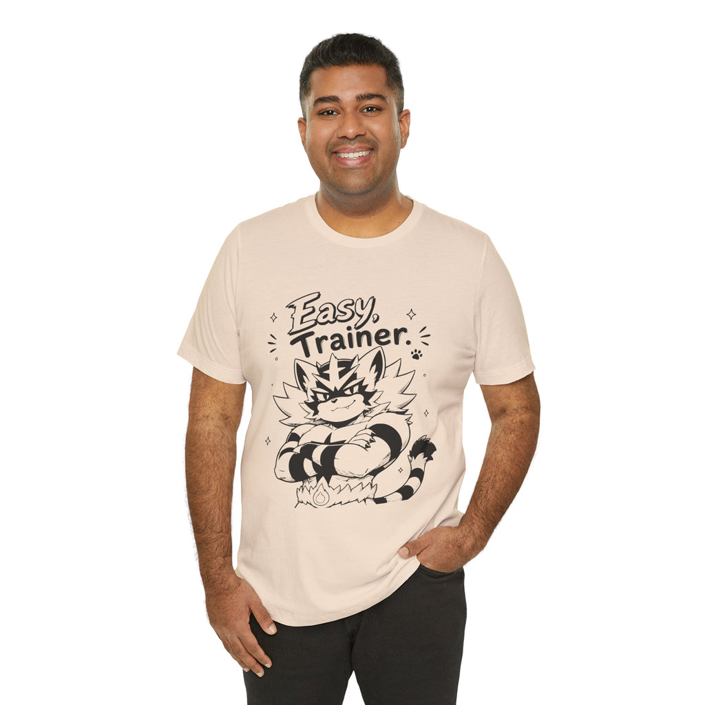Easy Trainer Easy tiger illustration T-Shirt | cartoon wrestling funny cat graphic tee