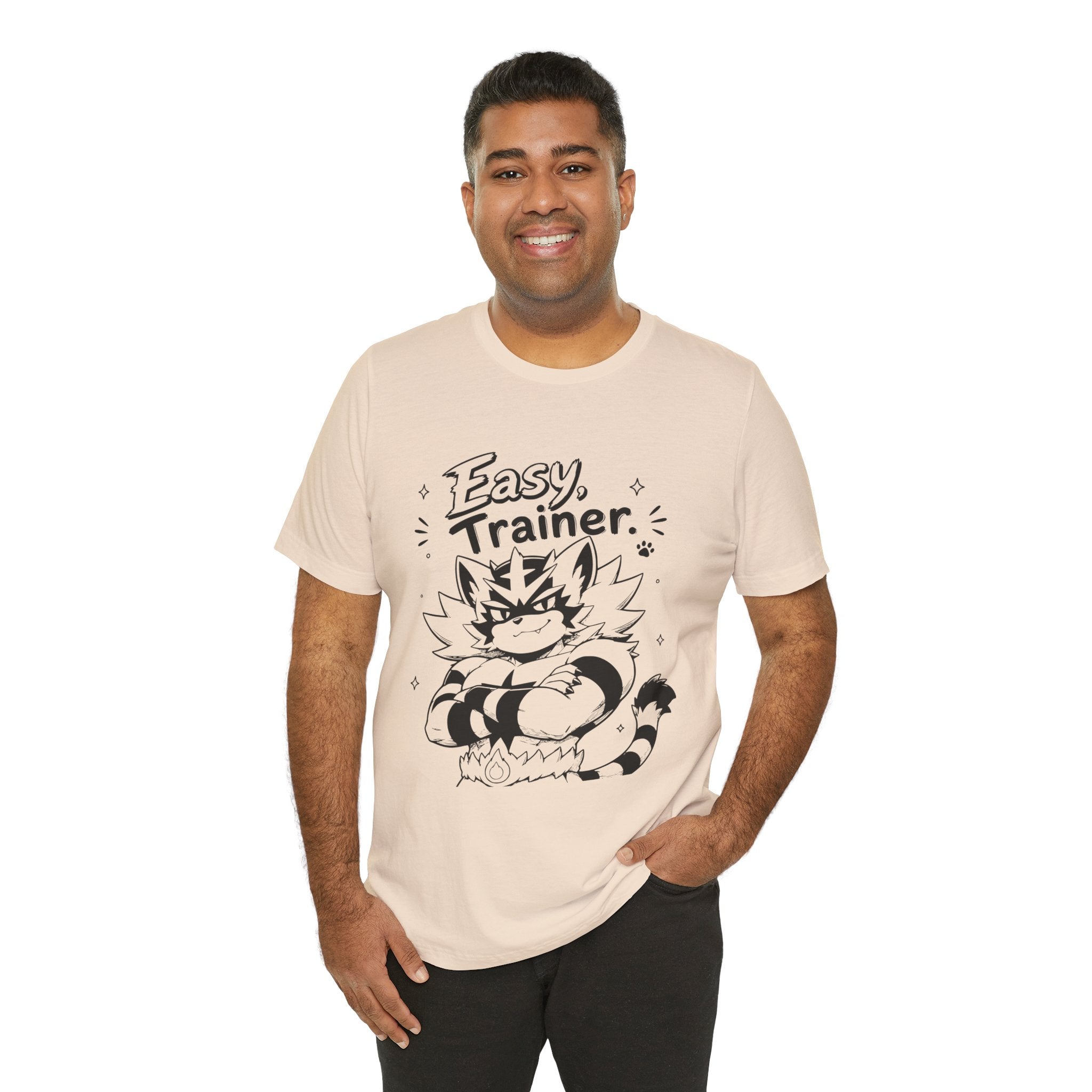 Easy Trainer Easy tiger illustration T-Shirt | cartoon wrestling funny cat graphic tee