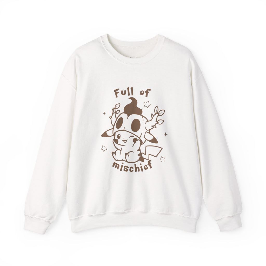 Full of Mischief Sweatshirt | Cute Halloween Ghost Crewneck | Cozy Fall Sweatshirt | Geek Autumn Sweater | Kawaii Spooky Apparel