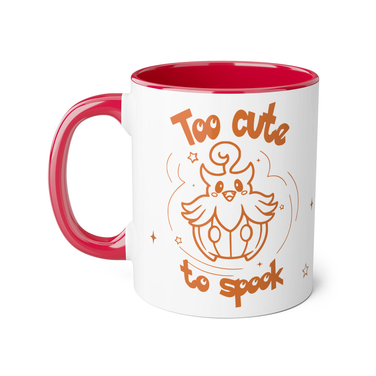 Too Cute to Spook Pumpkin Ghost Halloween Theme Coffee Tea Mug