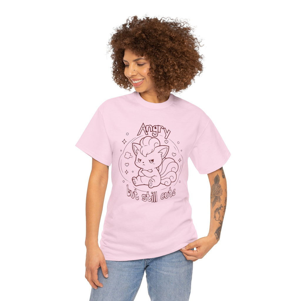 Fox Angry but still cute Grumpy Cute Fox Lady Shirt | Pouting Fox Illustration