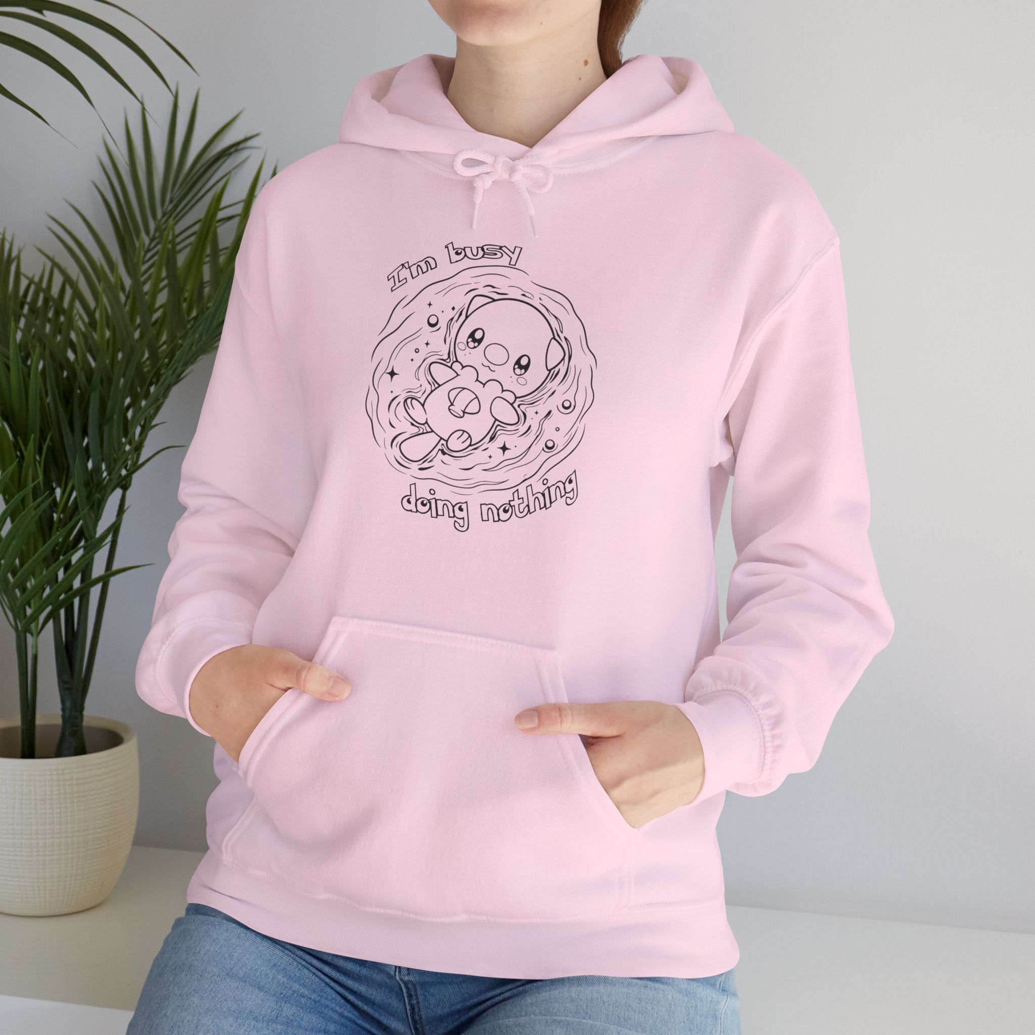 Otter Busy Doing Nothing Otter Hoodie | Cute Swimming Animal Graphic
