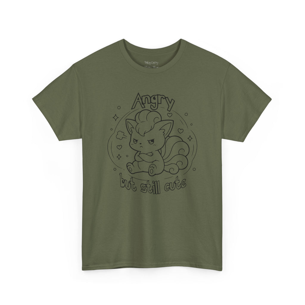 Fox Angry but still cute Grumpy Cute Fox Lady Shirt | Pouting Fox Illustration