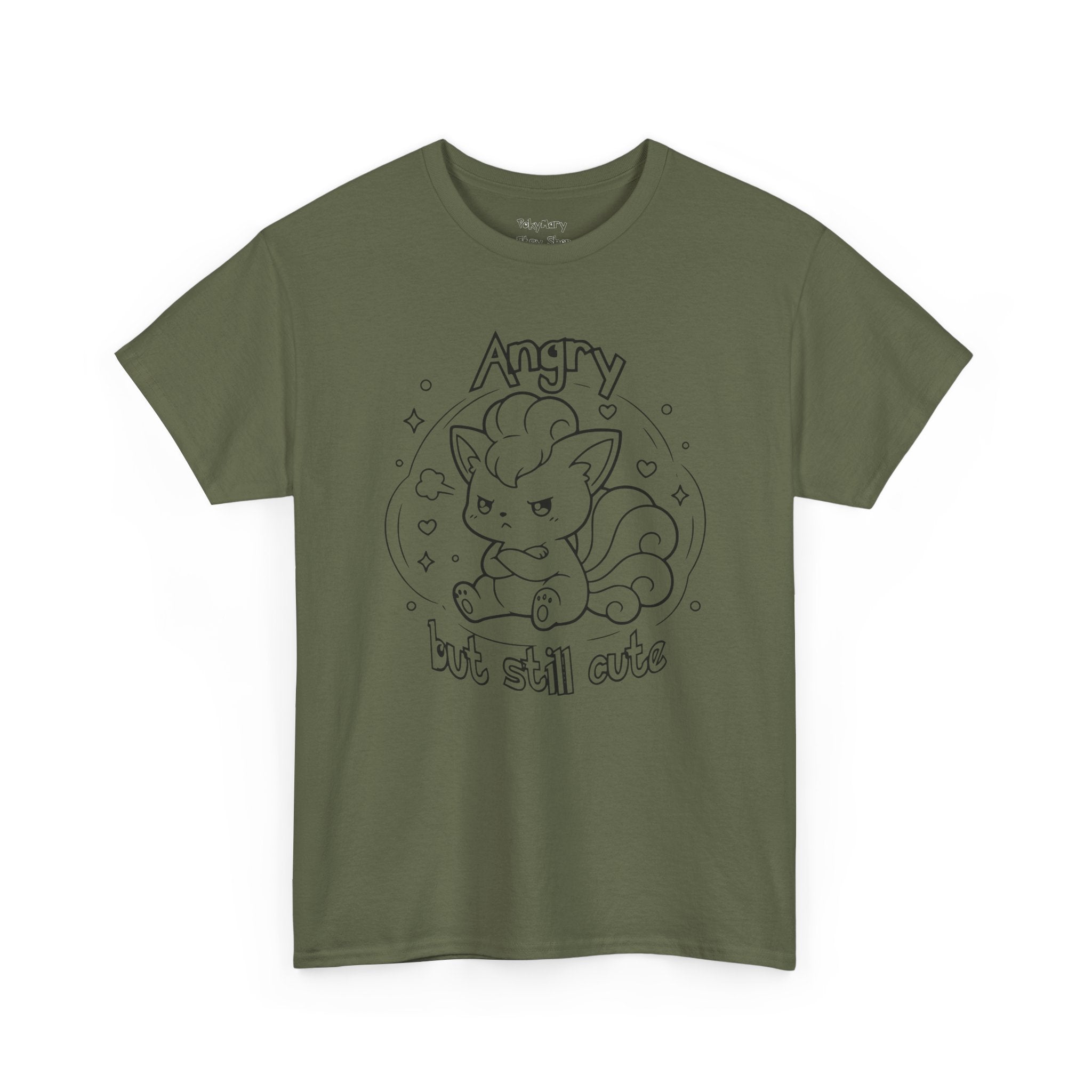 Fox Angry but still cute Grumpy Cute Fox Lady Shirt | Pouting Fox Illustration
