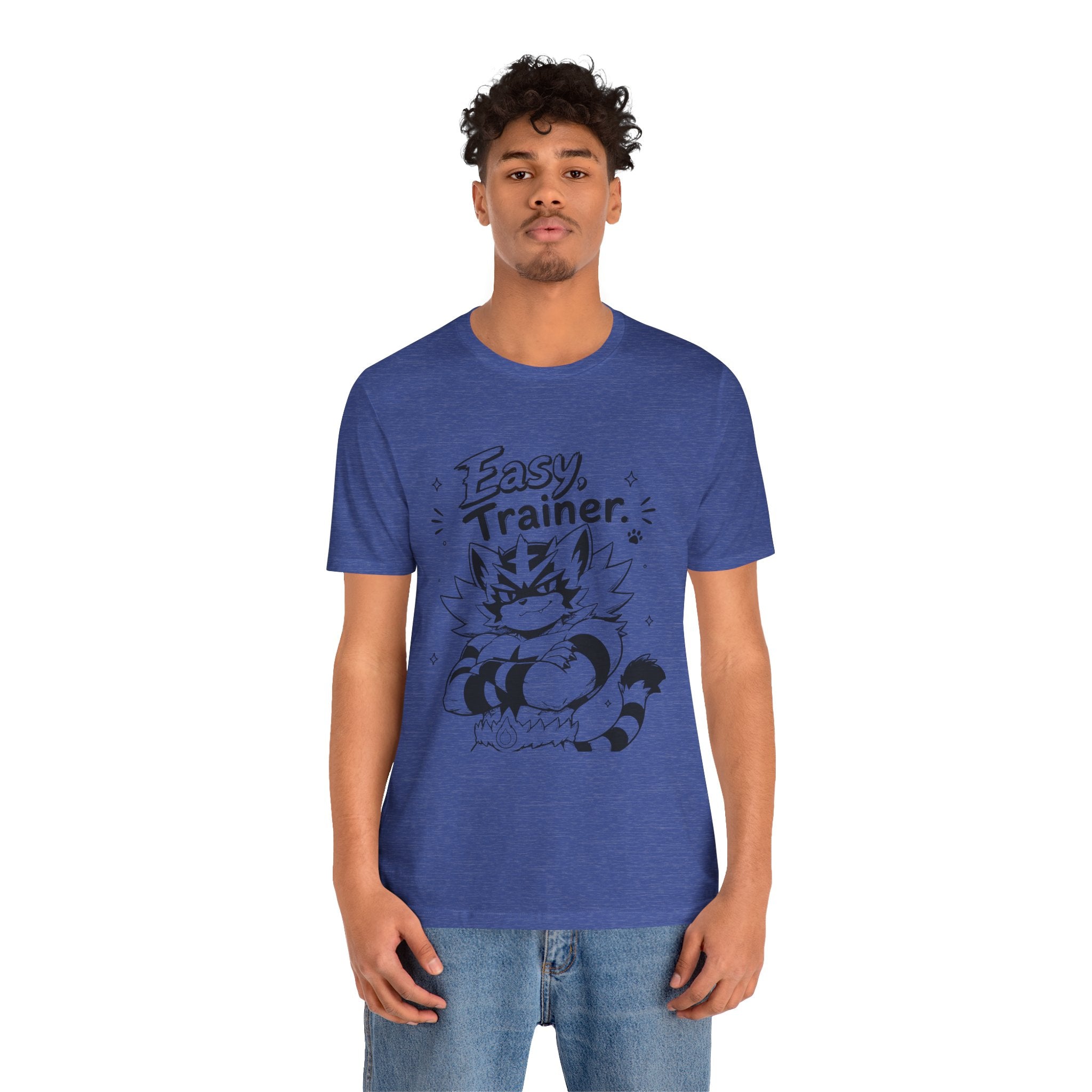 Easy Trainer Easy tiger illustration T-Shirt | cartoon wrestling funny cat graphic tee