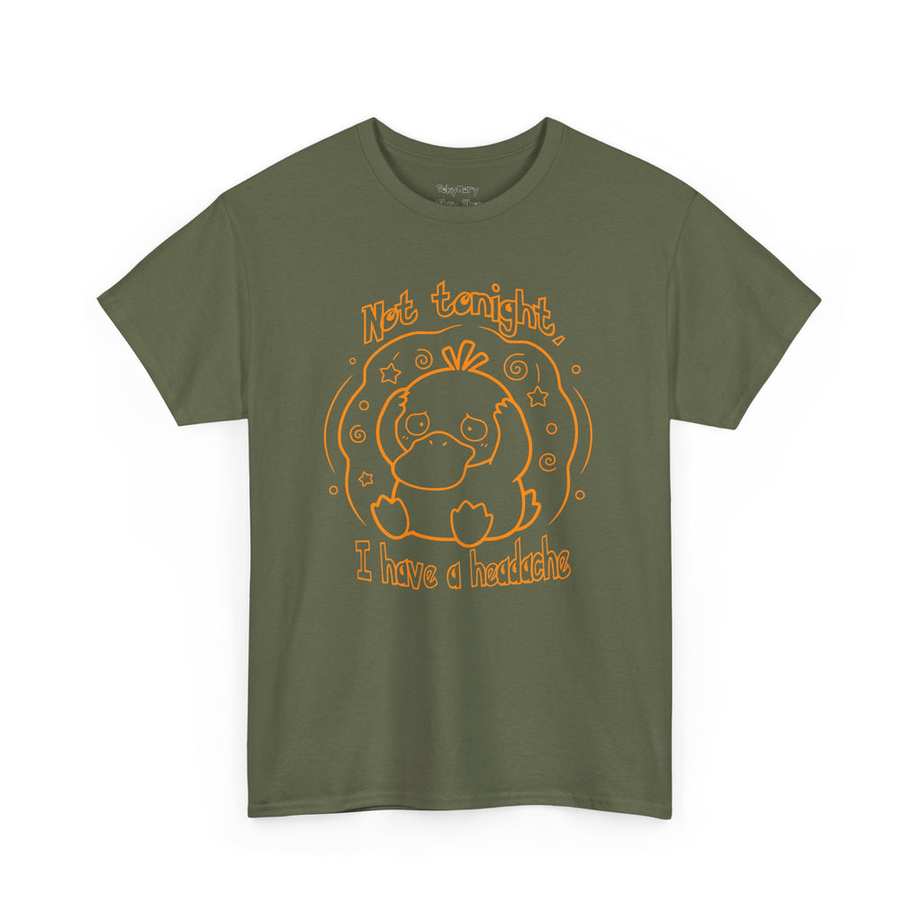 Duck Not Tonight I Have a Headache T-shirt funny kawaii duck illustration Shirt For Wife Or Girlfriend Gift