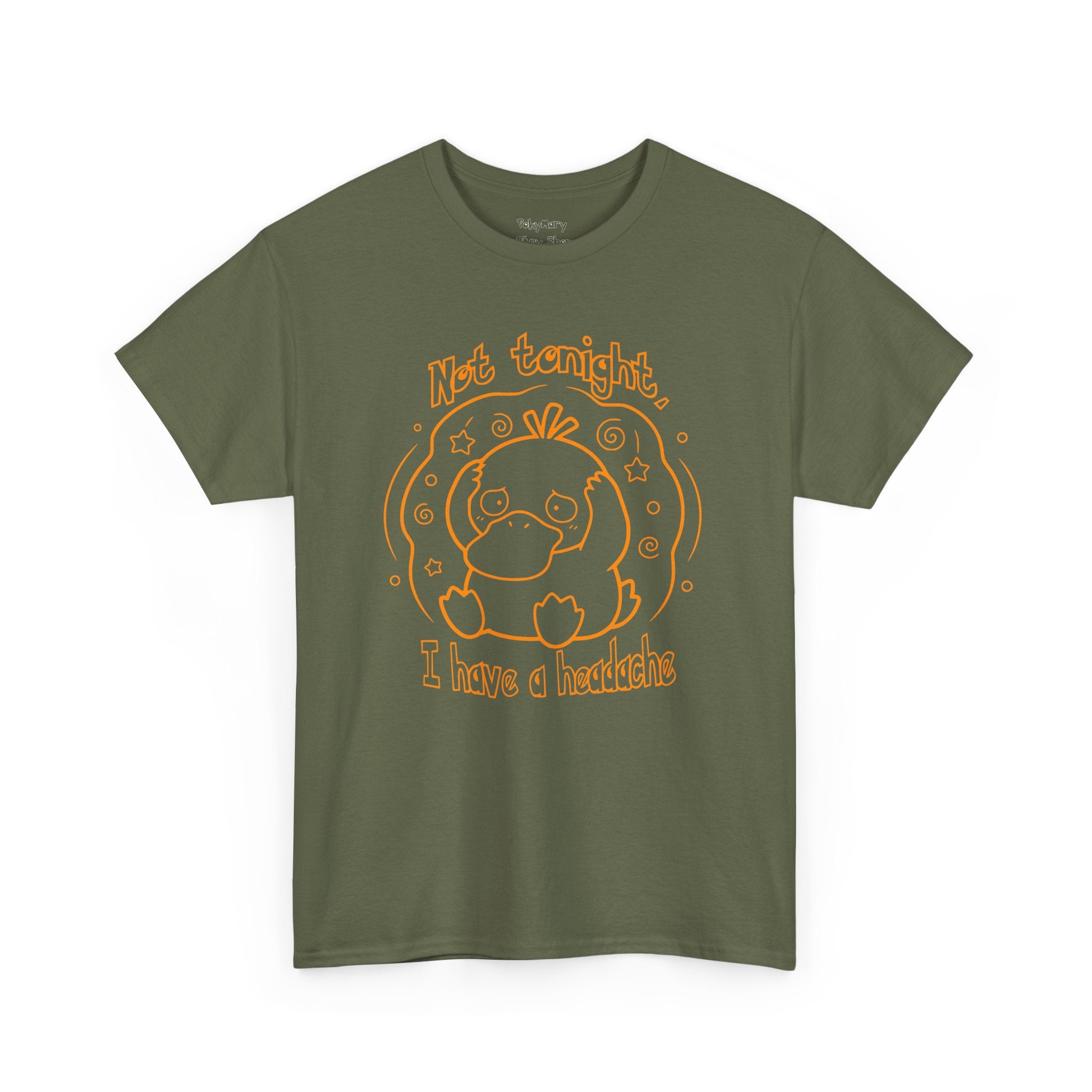 Duck Not Tonight I Have a Headache T-shirt funny kawaii duck illustration Shirt For Wife Or Girlfriend Gift