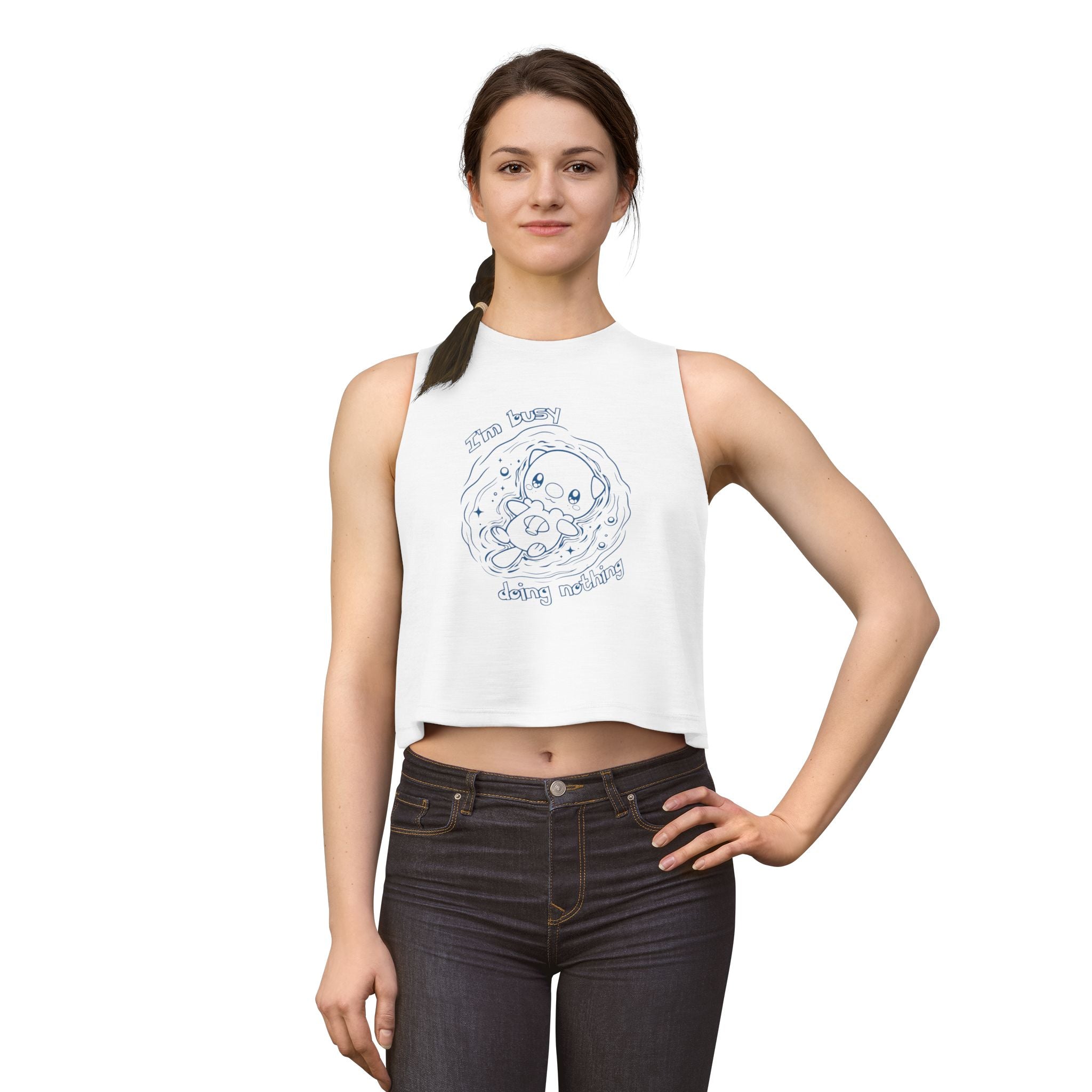 Otter Busy Doing Nothing Otter Swim Crop Top Cute Kawaii Animal