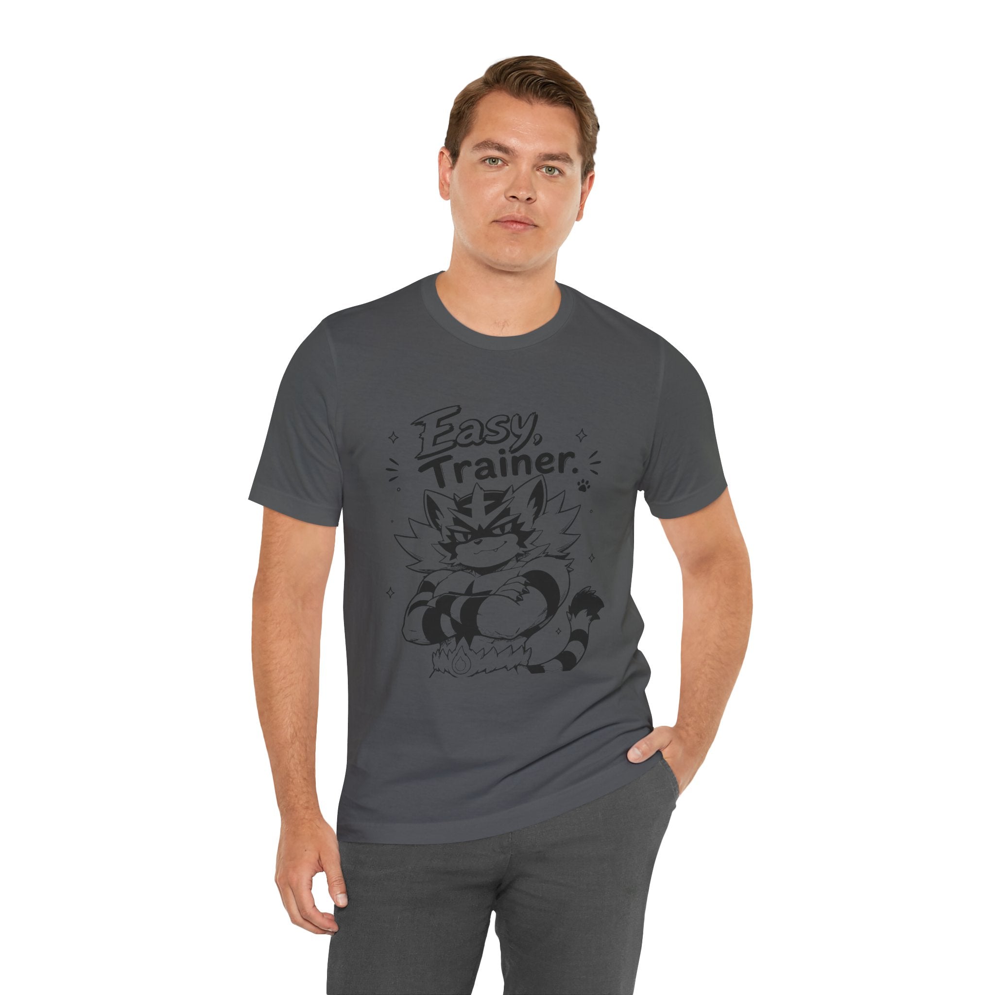Easy Trainer Easy tiger illustration T-Shirt | cartoon wrestling funny cat graphic tee