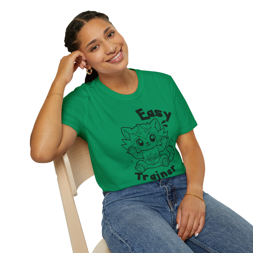 Easy Trainer T-Shirt | Cute Cartoon Easy Tiger Funny wrestling Cat Design Tee