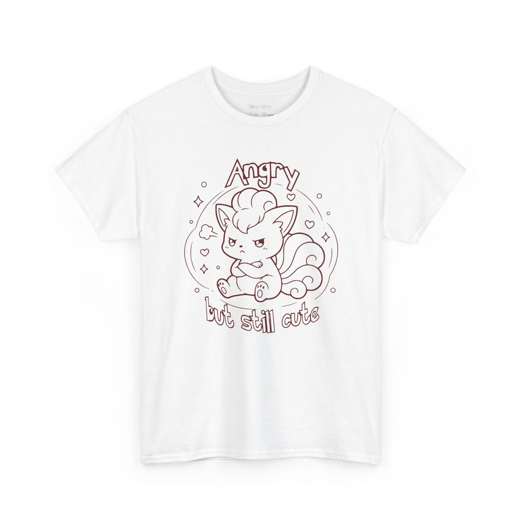 Fox Angry but still cute Grumpy Cute Fox Lady Shirt | Pouting Fox Illustration