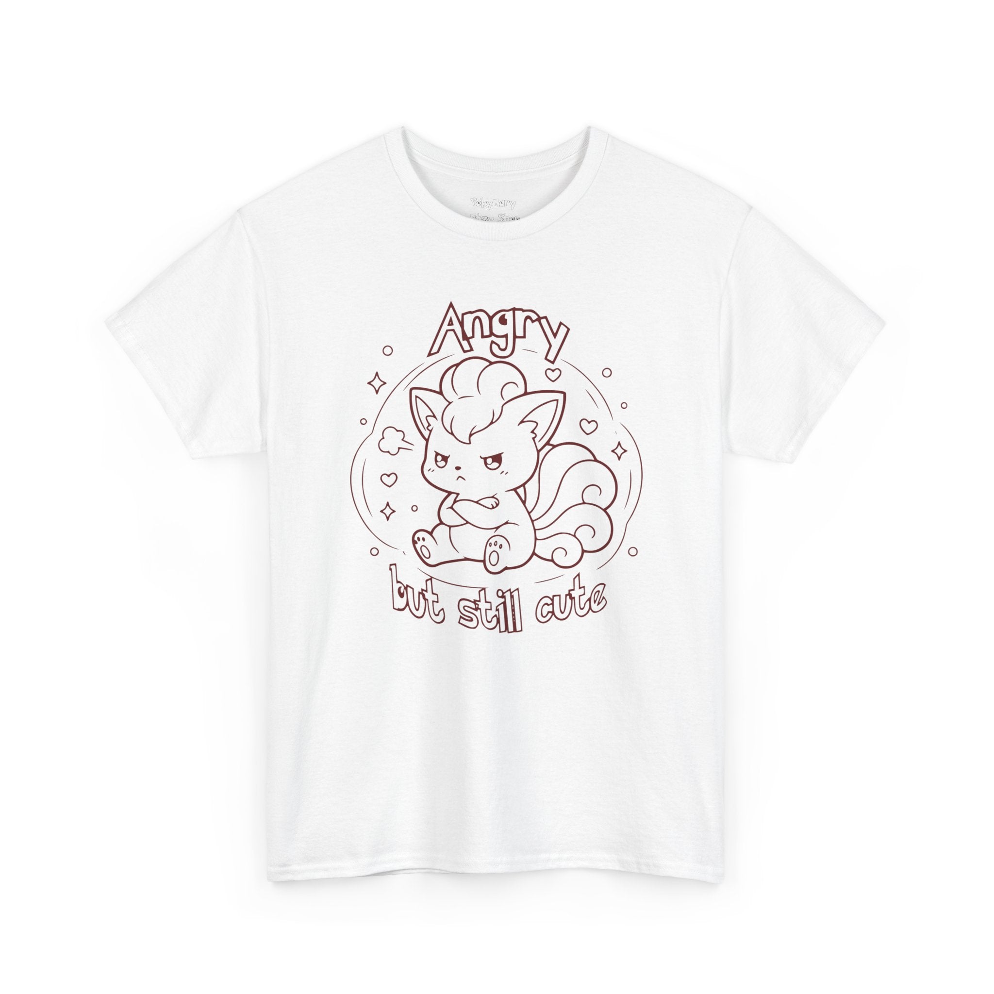 Fox Angry but still cute Grumpy Cute Fox Lady Shirt | Pouting Fox Illustration