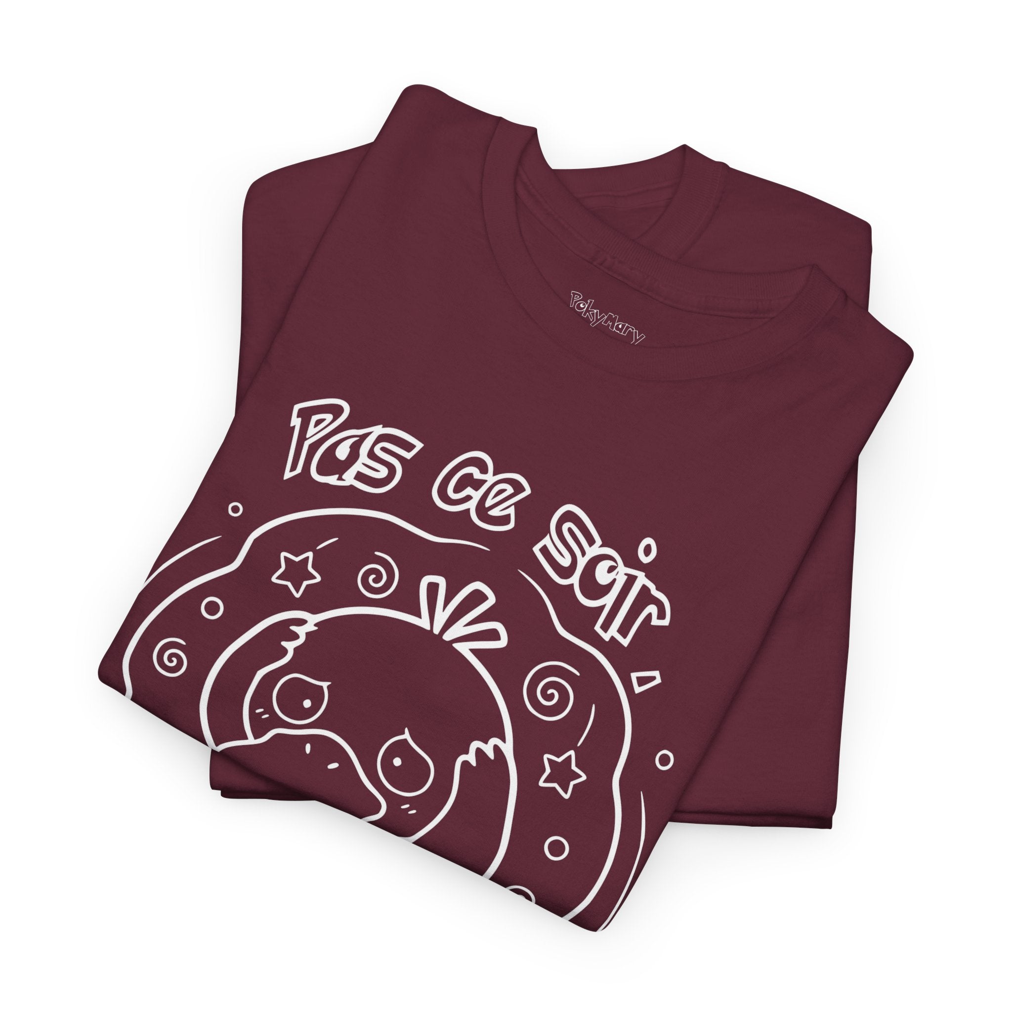 Canard Pas ce soir j'ai mal à la tête T-Shirt drôle francophone Animal Adorable Cadeau femme blonde copine