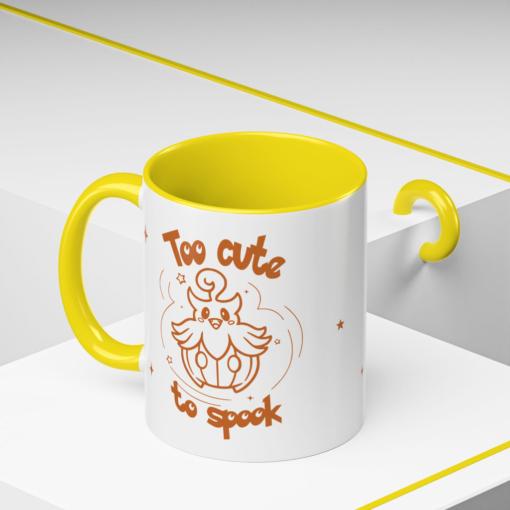 Too Cute to Spook Pumpkin Ghost Halloween Theme Mug | Accent Coffee Mug 11oz 15oz