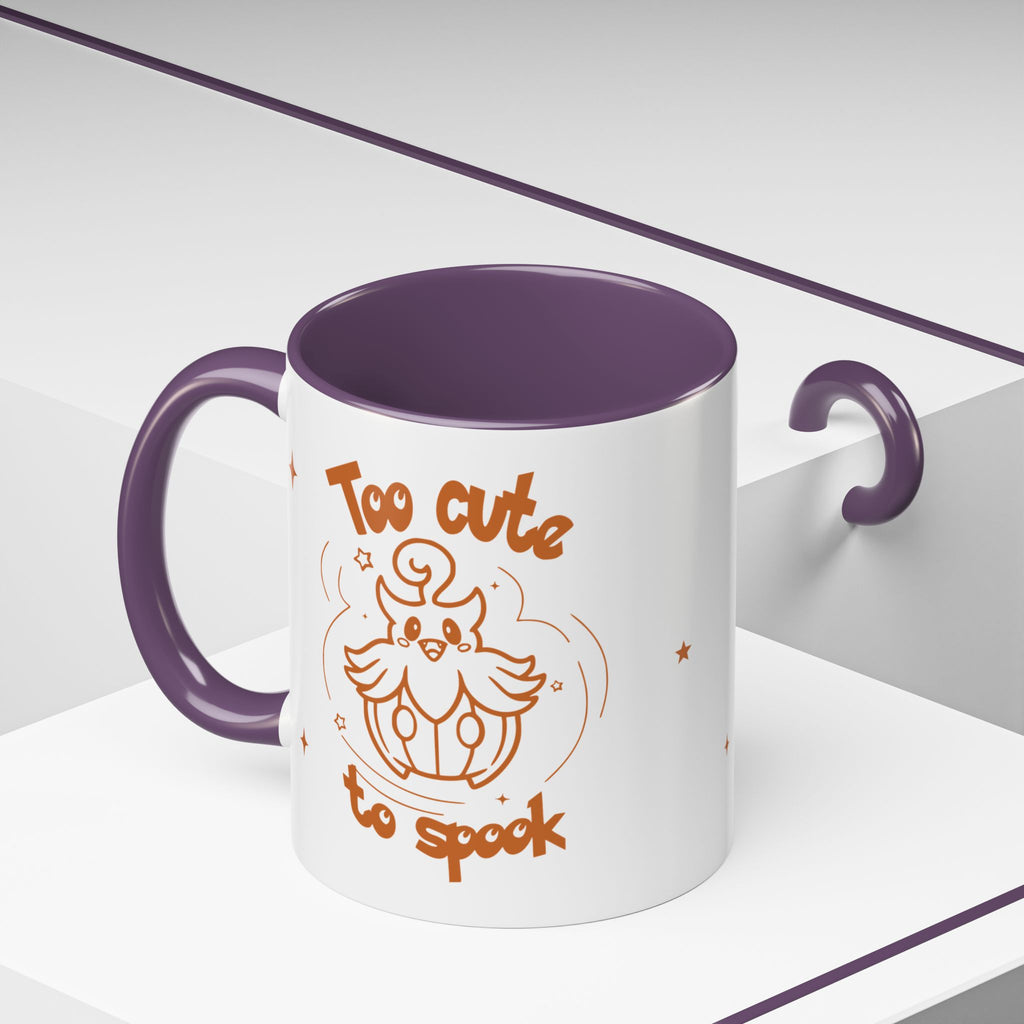 Too Cute to Spook Pumpkin Ghost Halloween Theme Mug | Accent Coffee Mug 11oz 15oz