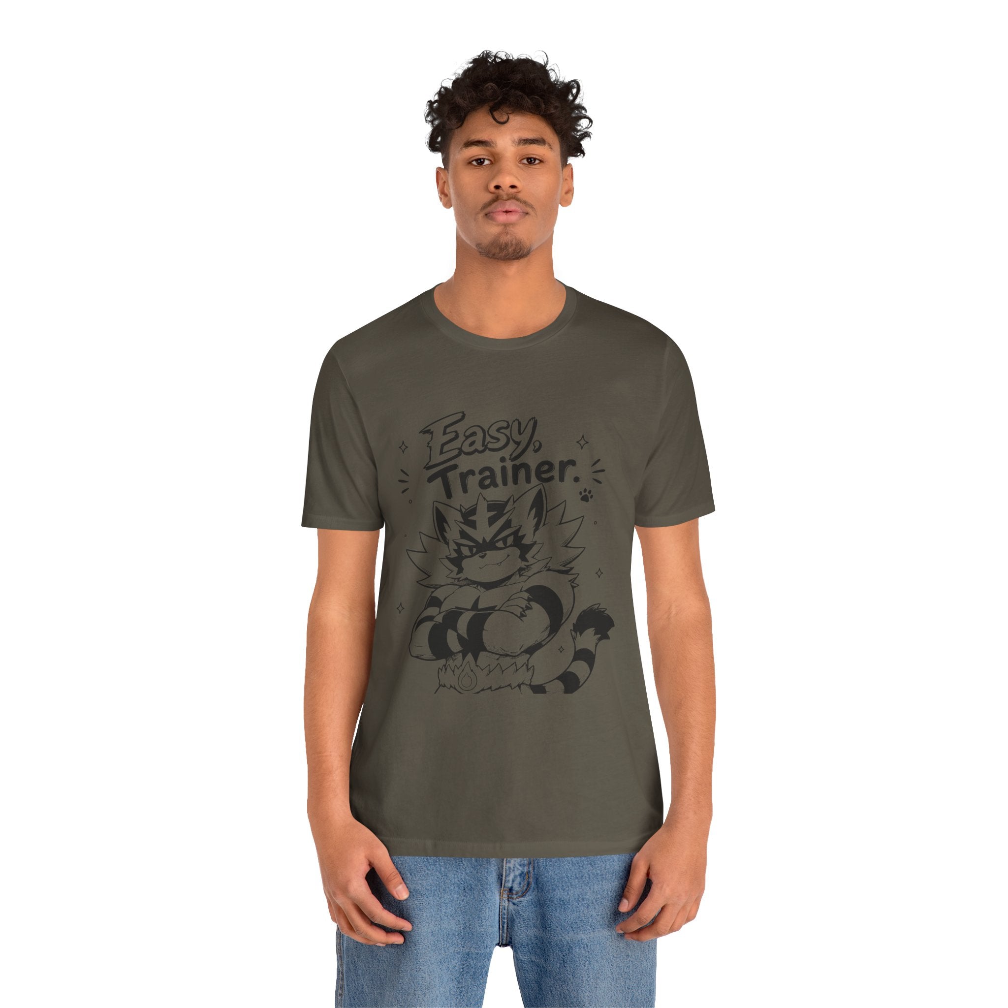 Easy Trainer Easy tiger illustration T-Shirt | cartoon wrestling funny cat graphic tee