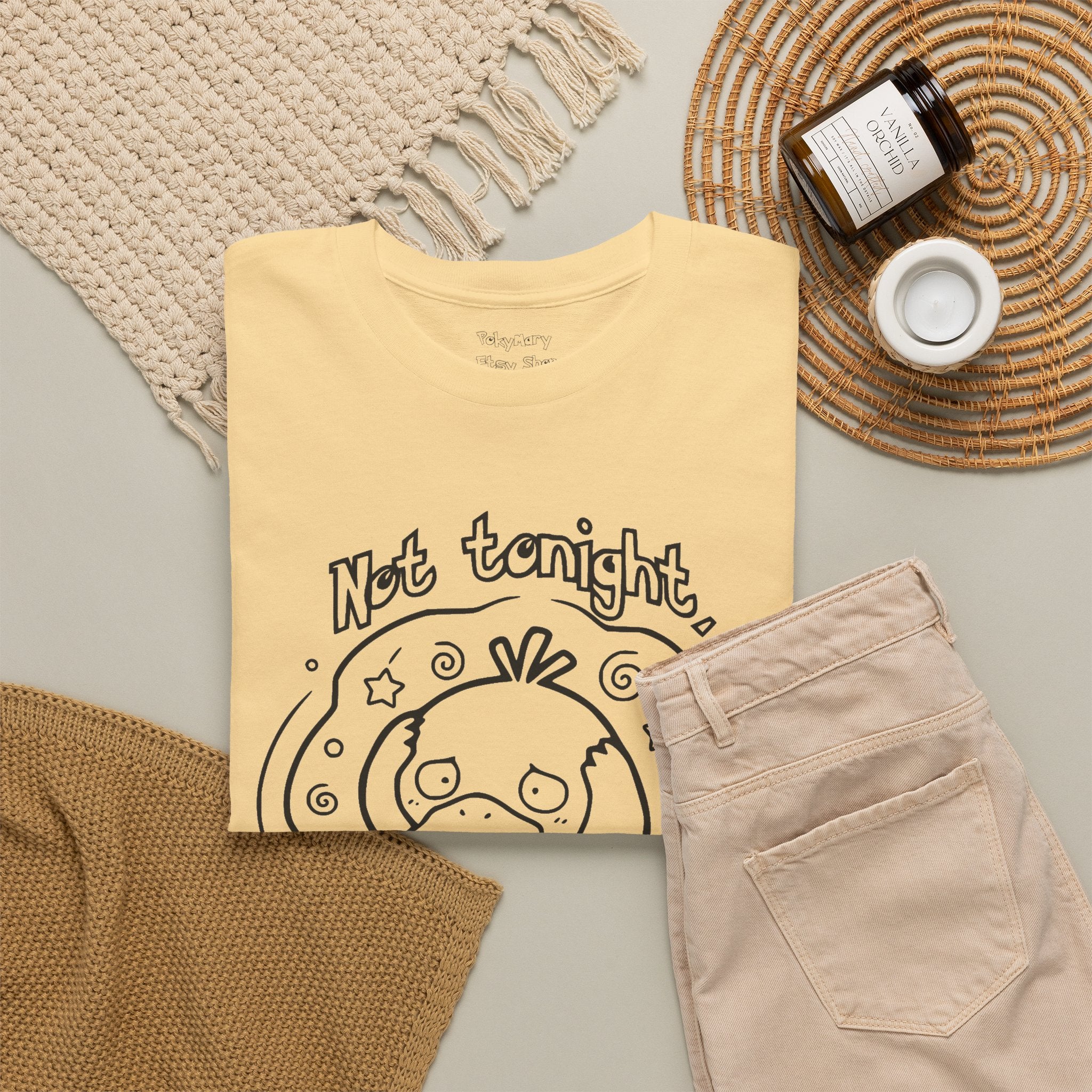 Duck Not Tonight I Have a Headache T-shirt funny kawaii duck illustration Shirt For Wife Or Girlfriend Gift