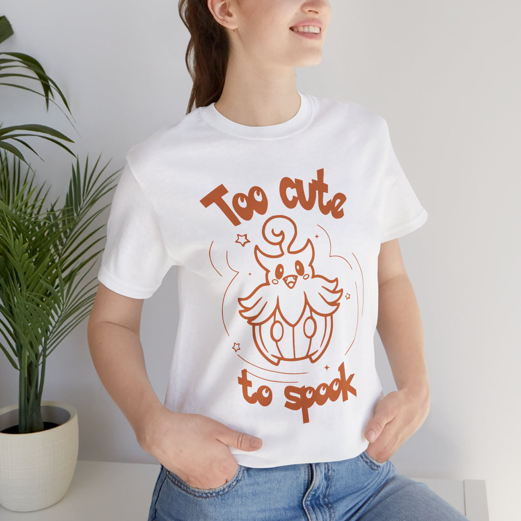Too Cute to Spook Comfy Tee Shirt | Halloween Theme Gift Ghost Pumpkin T-Shirt for women