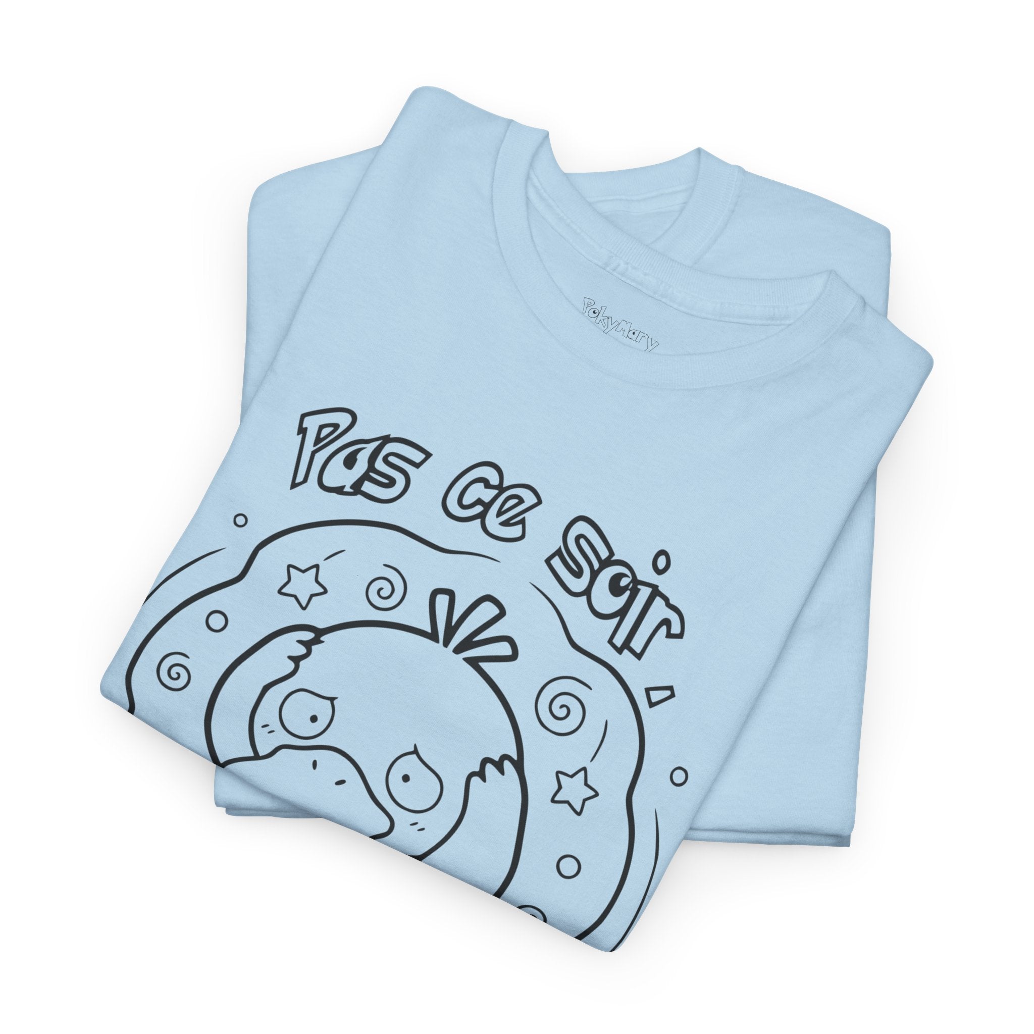Canard Pas ce soir j'ai mal à la tête T-Shirt drôle francophone Animal Adorable Cadeau femme blonde copine
