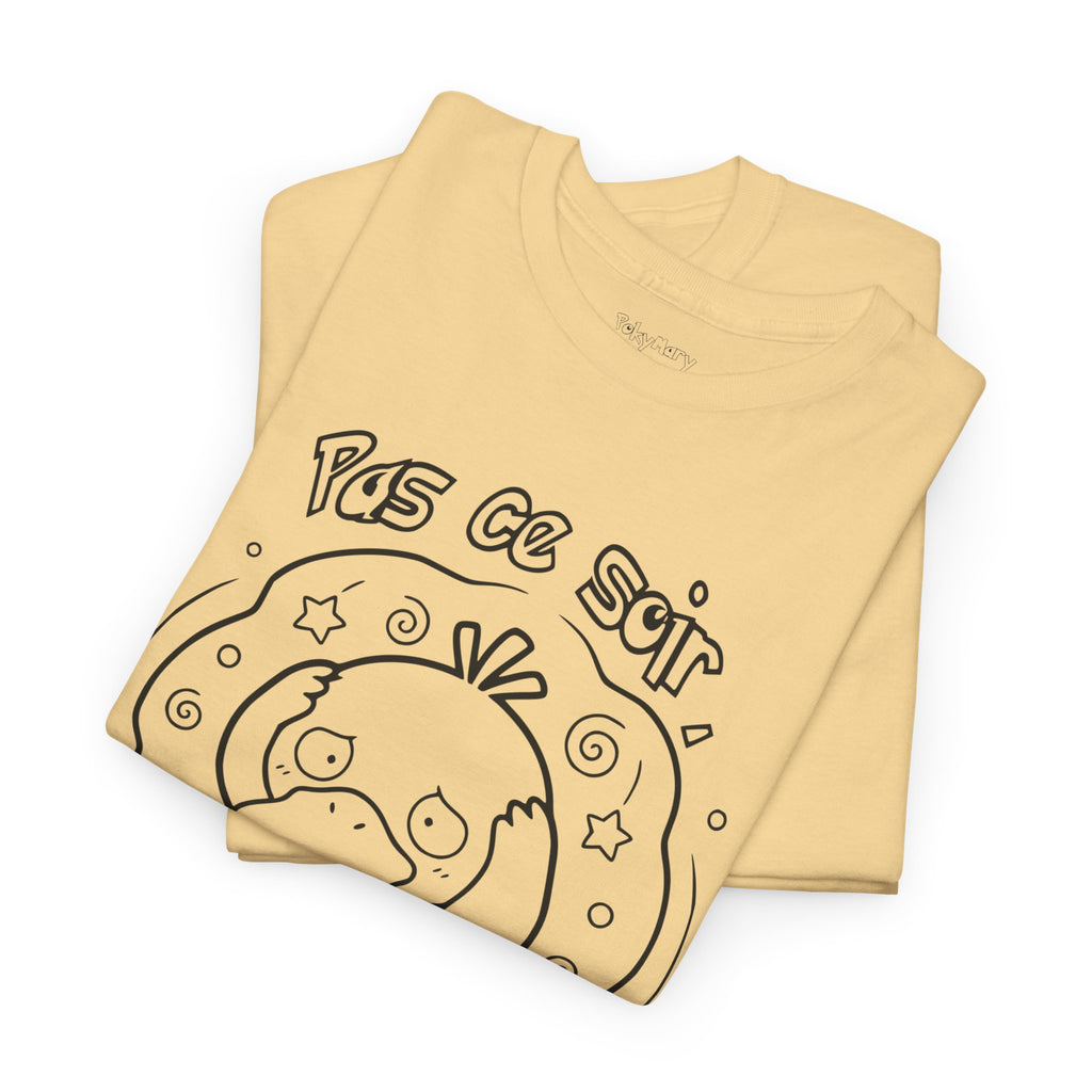 Canard Pas ce soir j'ai mal à la tête T-Shirt drôle francophone Animal Adorable Cadeau femme blonde copine