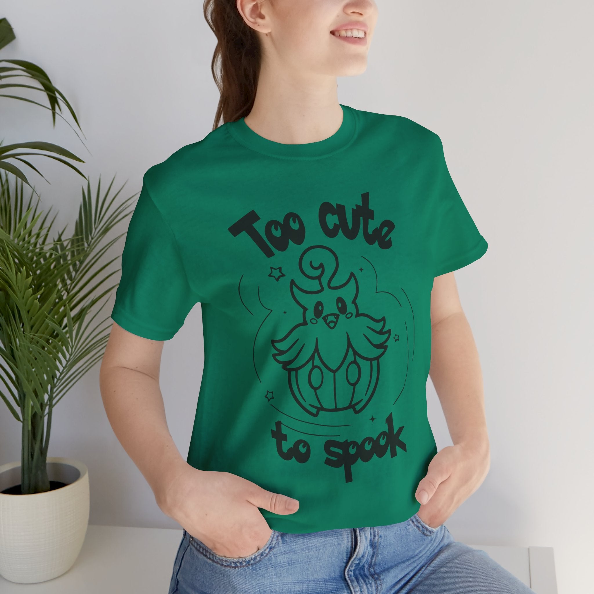 Too Cute to Spook Comfy Tee Shirt | Halloween Theme Gift Ghost Pumpkin T-Shirt for women