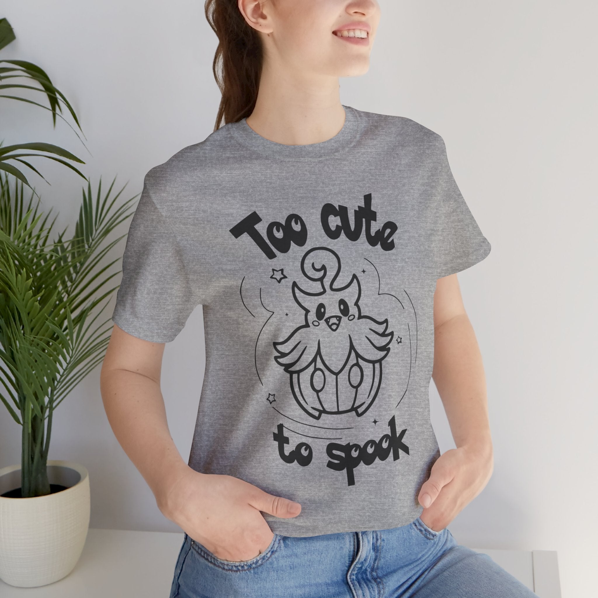 Too Cute to Spook Comfy Tee Shirt | Halloween Theme Gift Ghost Pumpkin T-Shirt for women