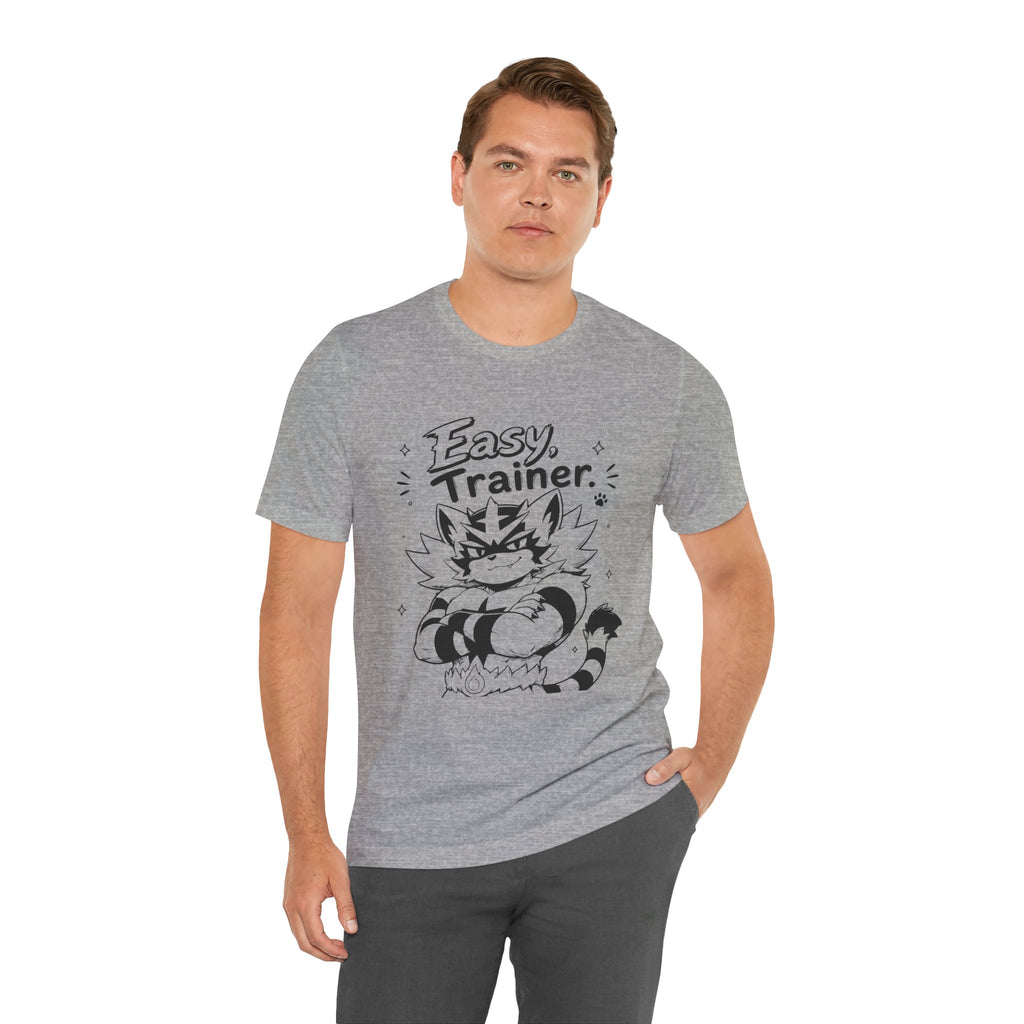 Easy Trainer Easy tiger illustration T-Shirt | cartoon wrestling funny cat graphic tee
