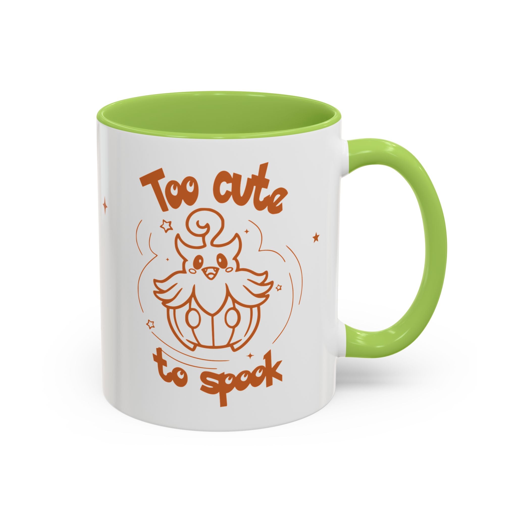 Too Cute to Spook Pumpkin Ghost Halloween Theme Mug | Accent Coffee Mug 11oz 15oz