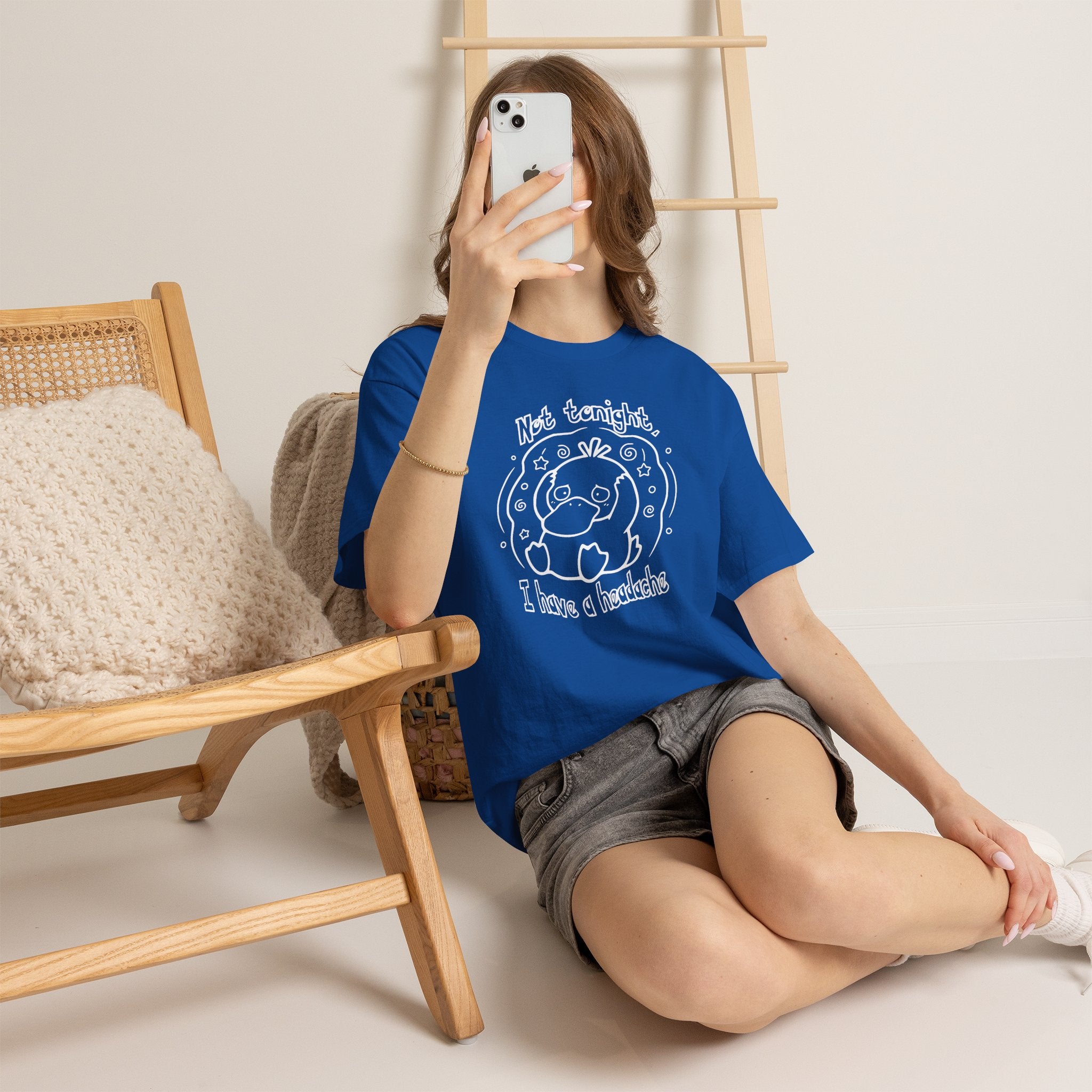 Duck Not Tonight I Have a Headache T-shirt funny kawaii duck illustration Shirt For Wife Or Girlfriend Gift