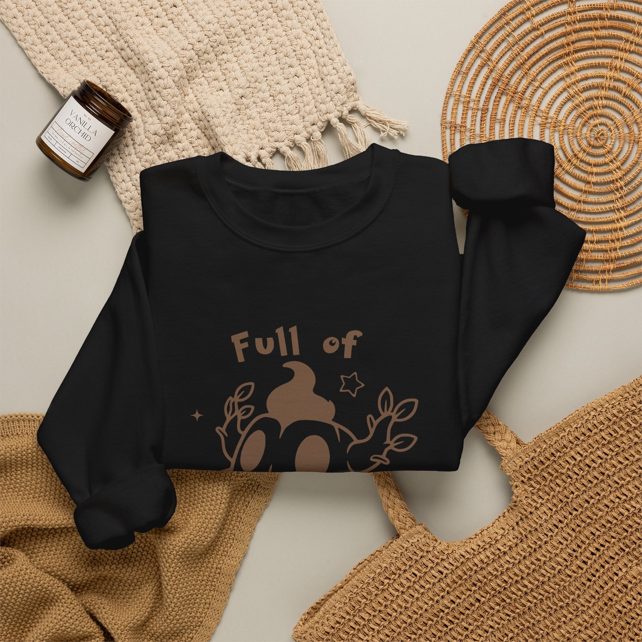 Full of Mischief Sweatshirt | Cute Halloween Ghost Crewneck | Cozy Fall Sweatshirt | Geek Autumn Sweater | Kawaii Spooky Apparel