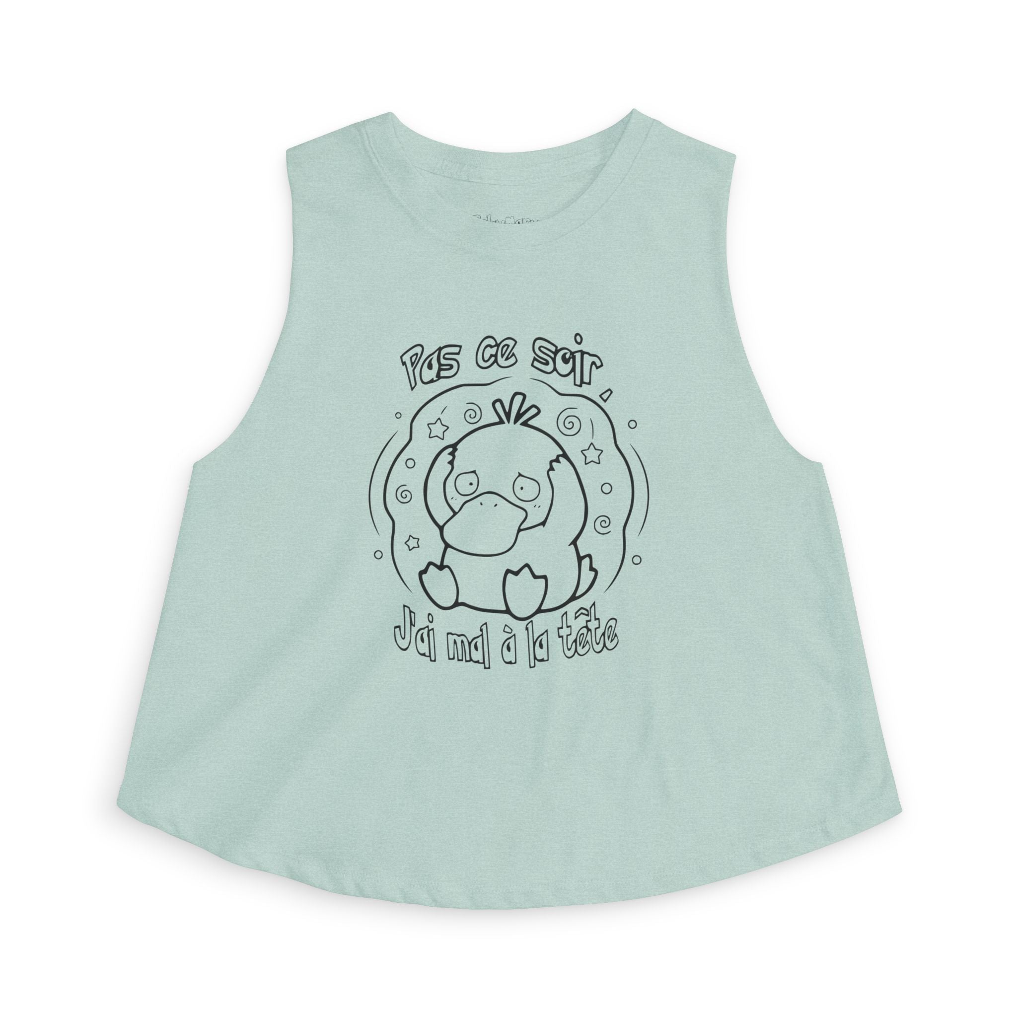 Crop Top inspiré de Psykokwak (Psyduck), Pas ce soir, j'ai mal à la tête