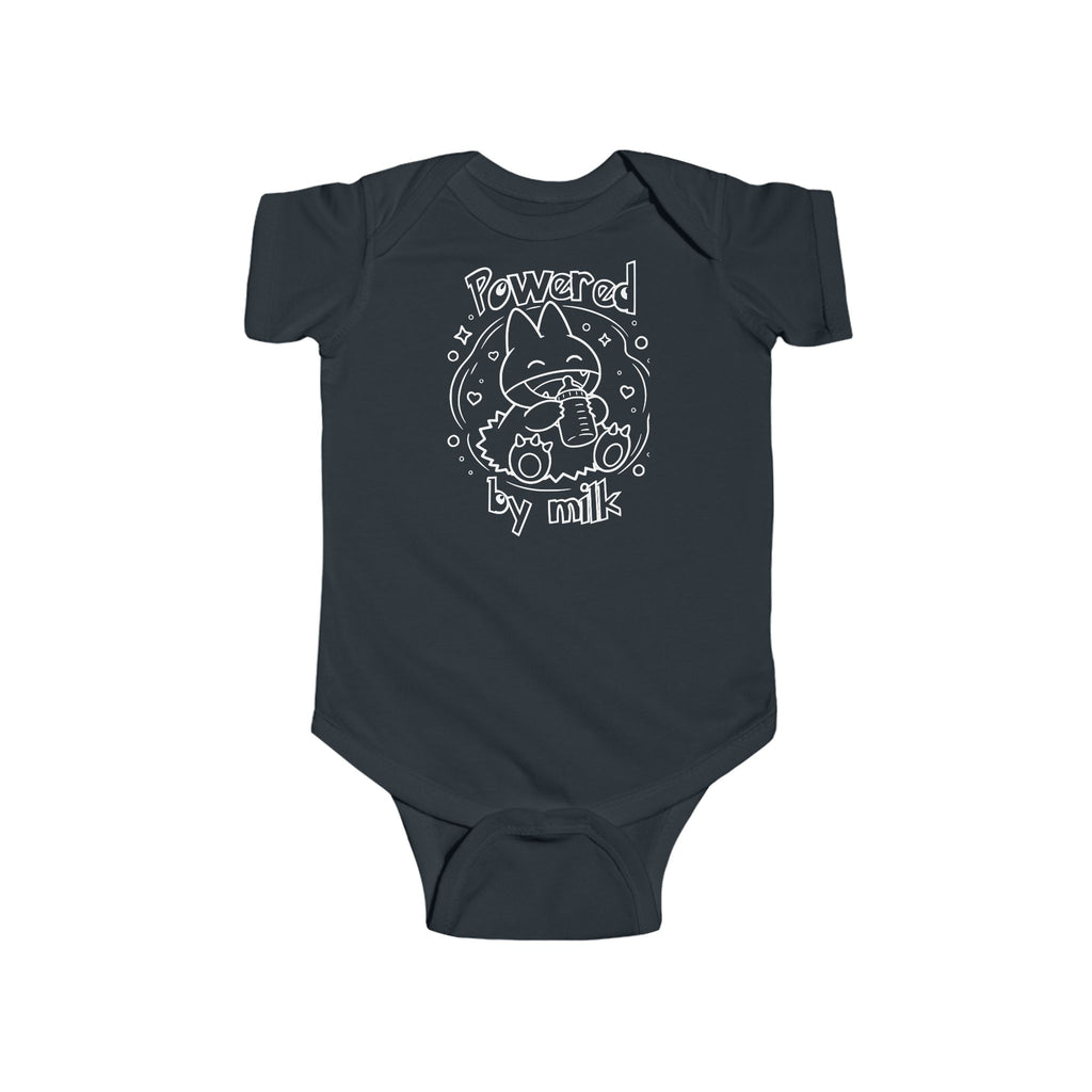 Baby Powered by Milk Infant Bodysuit | Cute Monster Drinking Bottle