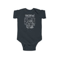 Baby Powered by Milk Infant Bodysuit | Cute Monster Drinking Bottle