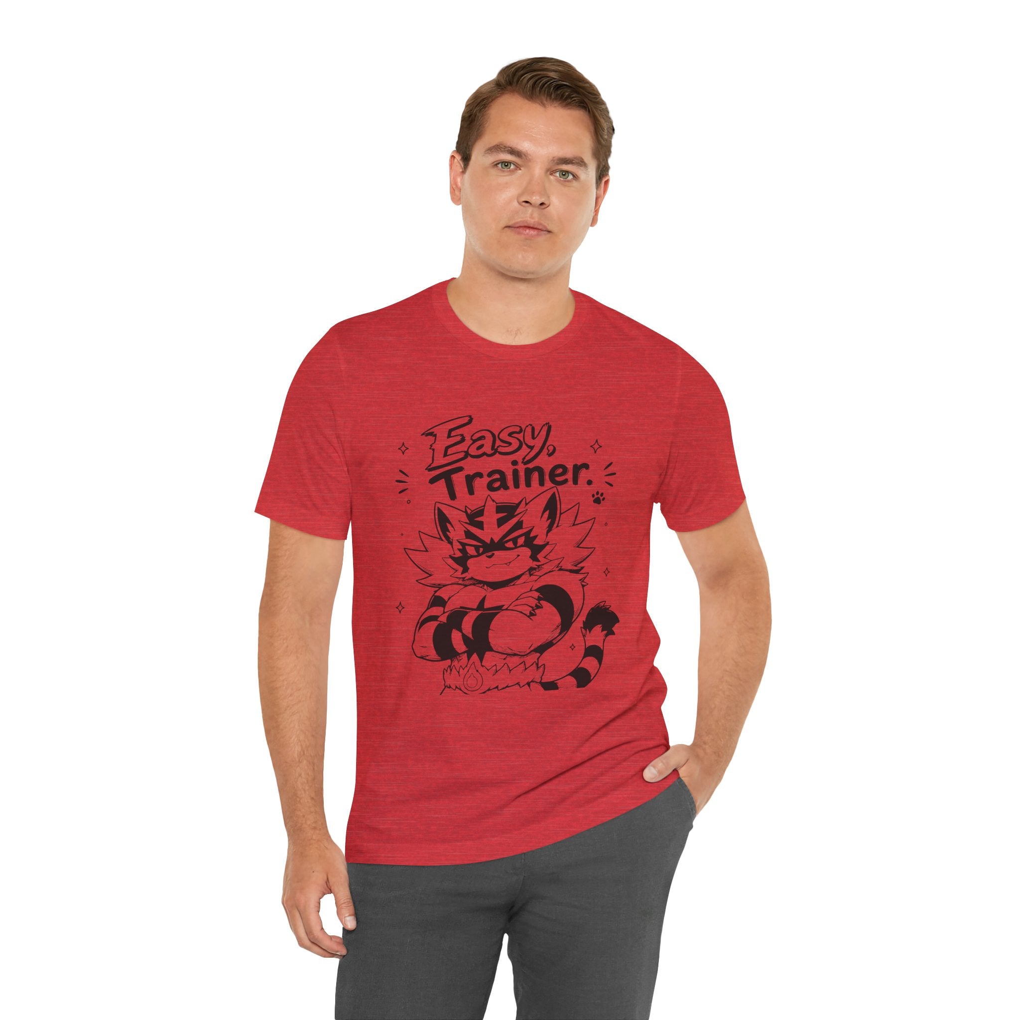 Easy Trainer Easy tiger illustration T-Shirt | cartoon wrestling funny cat graphic tee
