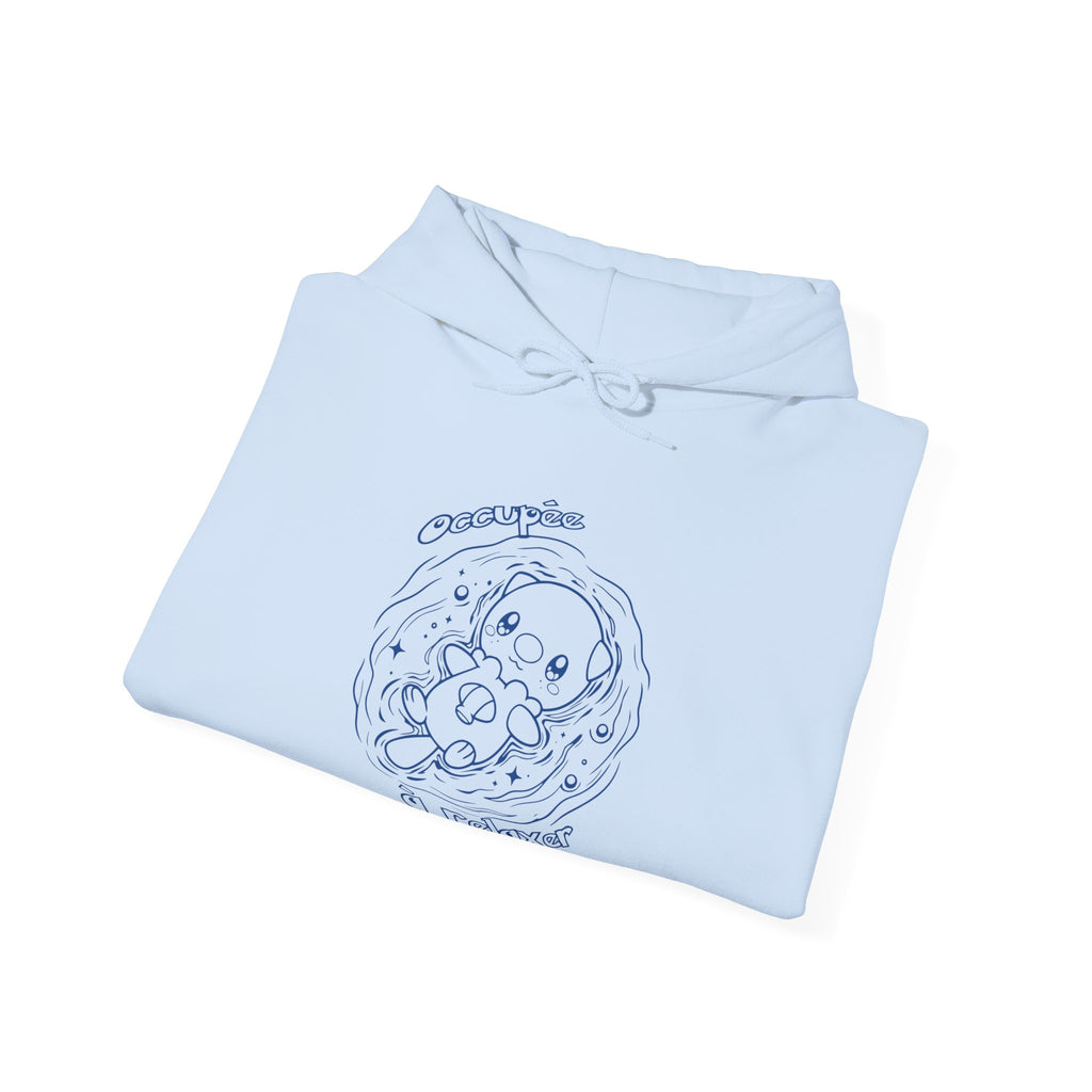 Loutre Occupée à relaxer adorable loutre qui  nage Hoodie | Sweat francophone sweatshirt à capuche en français illustration