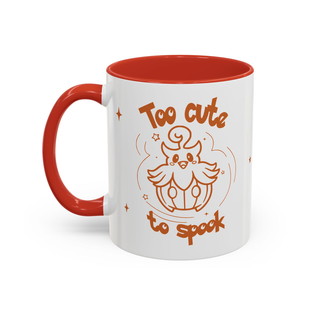 Too Cute to Spook Pumpkin Ghost Halloween Theme Mug | Accent Coffee Mug 11oz 15oz