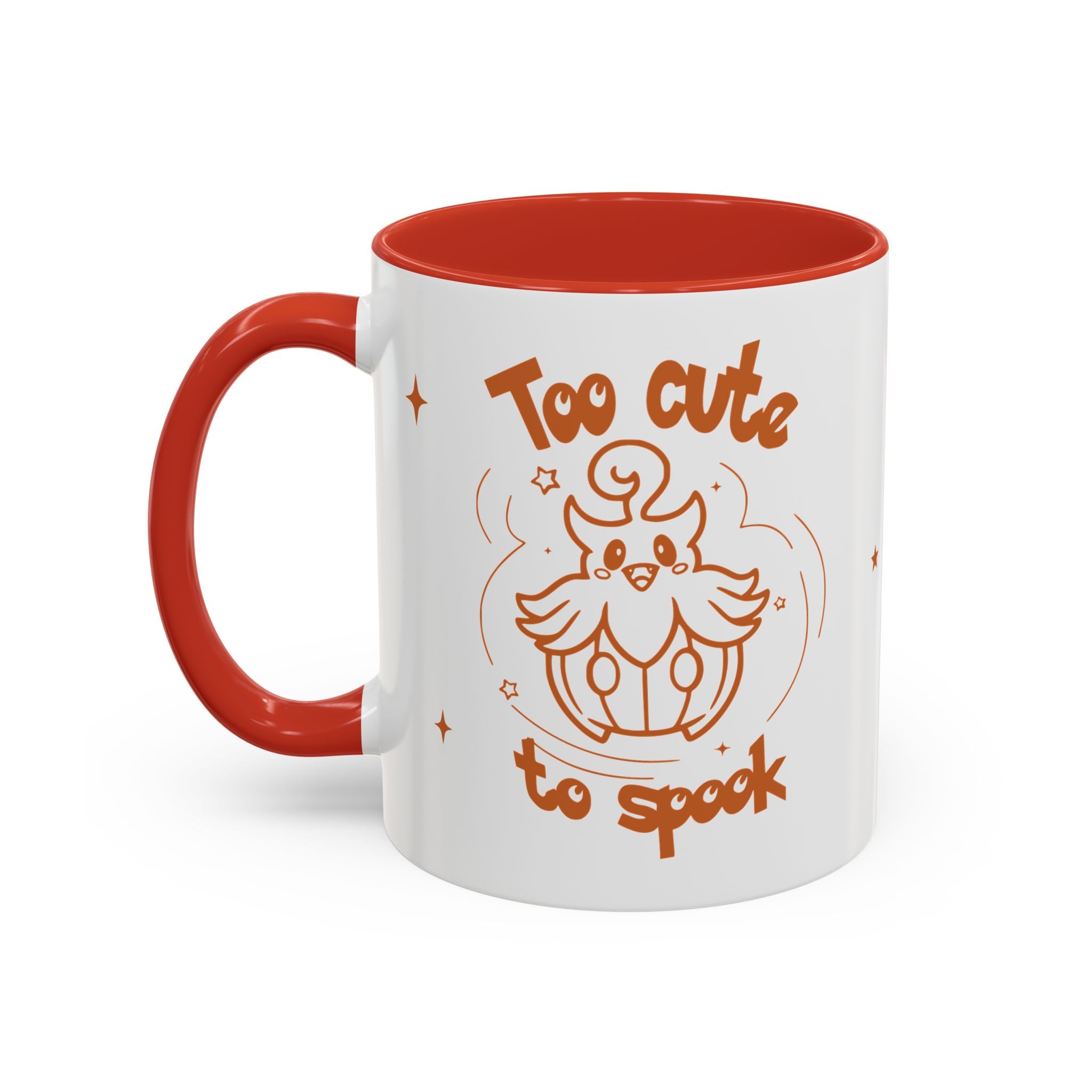 Too Cute to Spook Pumpkin Ghost Halloween Theme Mug | Accent Coffee Mug 11oz 15oz
