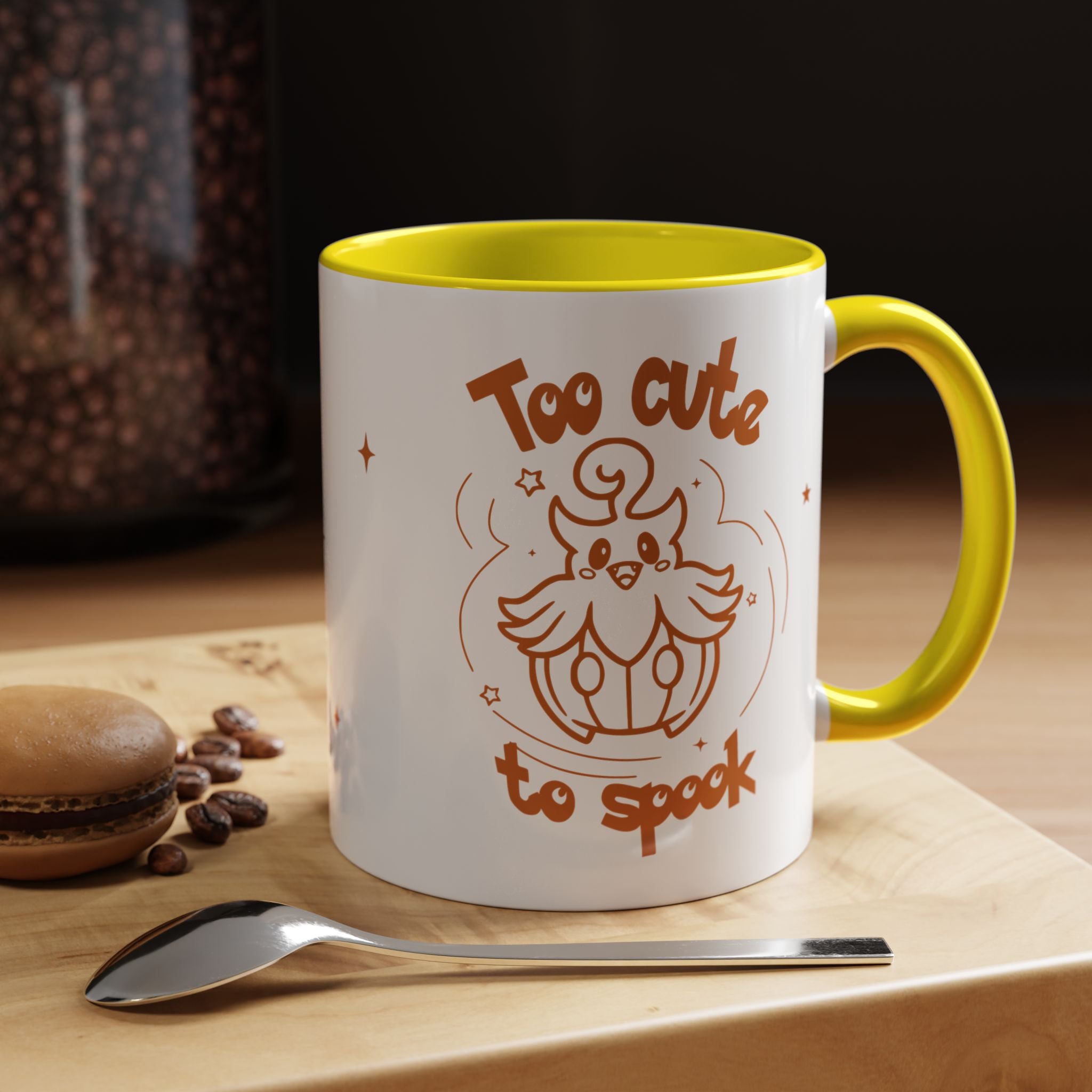 Too Cute to Spook Pumpkin Ghost Halloween Theme Mug | Accent Coffee Mug 11oz 15oz