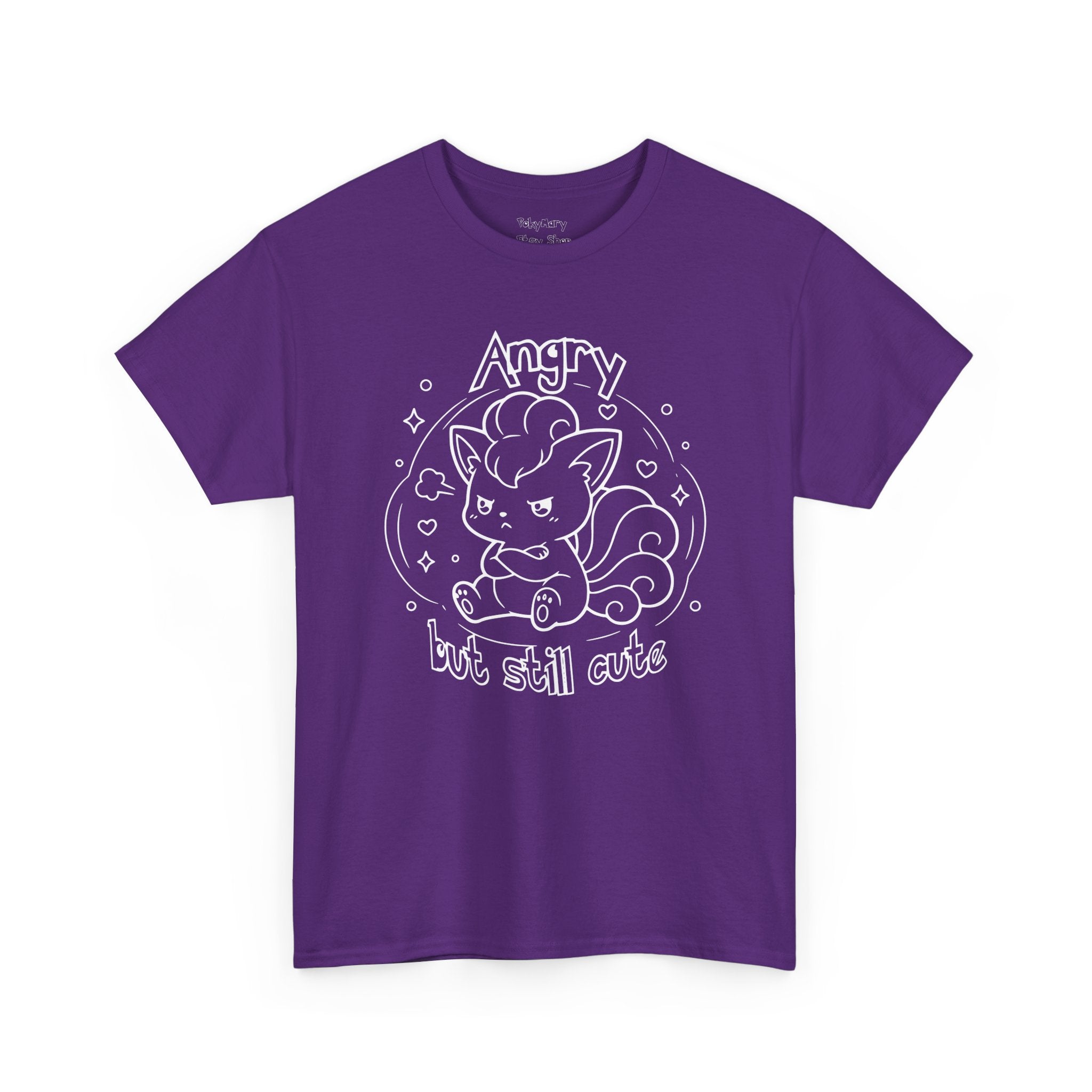 Fox Angry but still cute Grumpy Cute Fox Lady Shirt | Pouting Fox Illustration